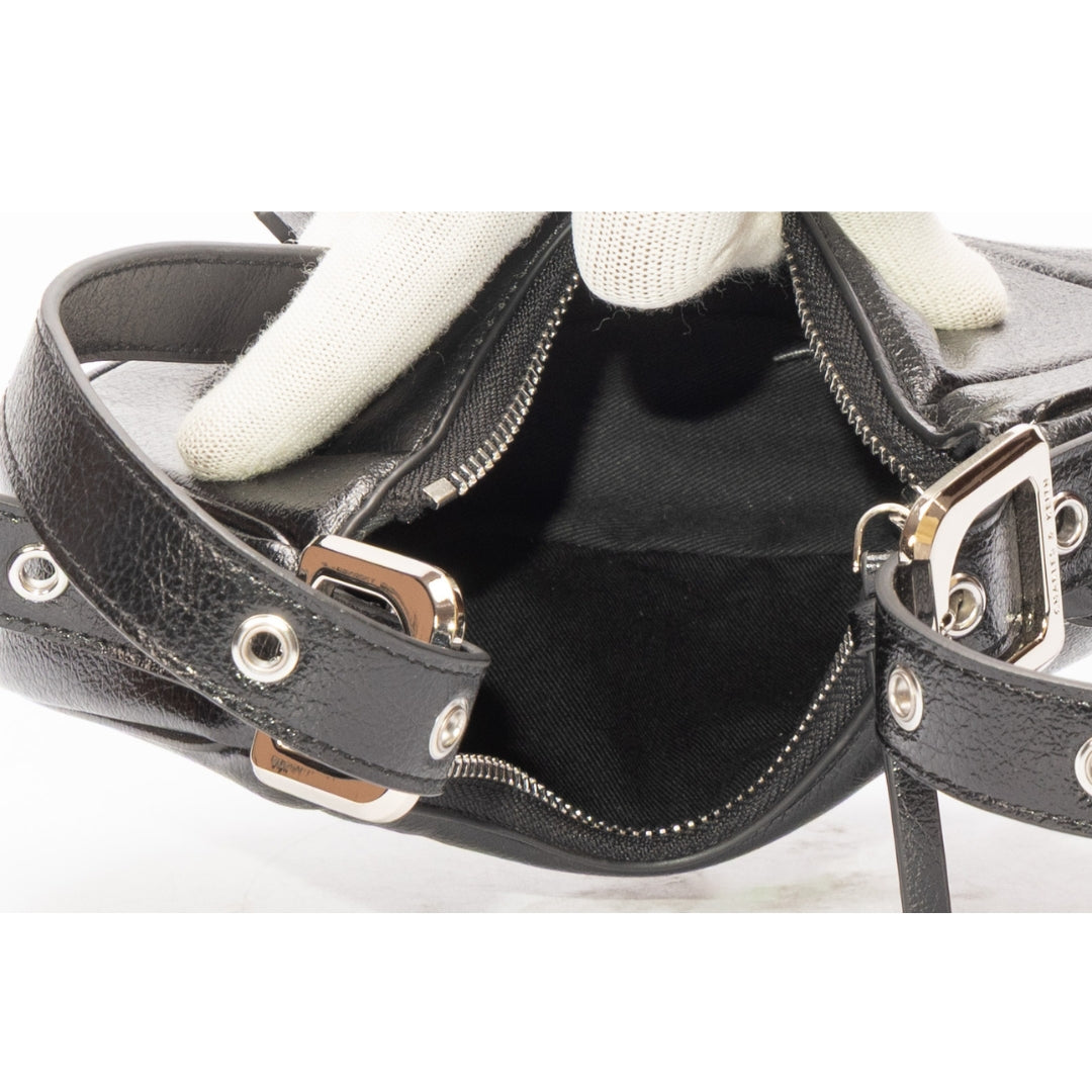 Charles & Keith Black Petra Curved Shoulder Bag