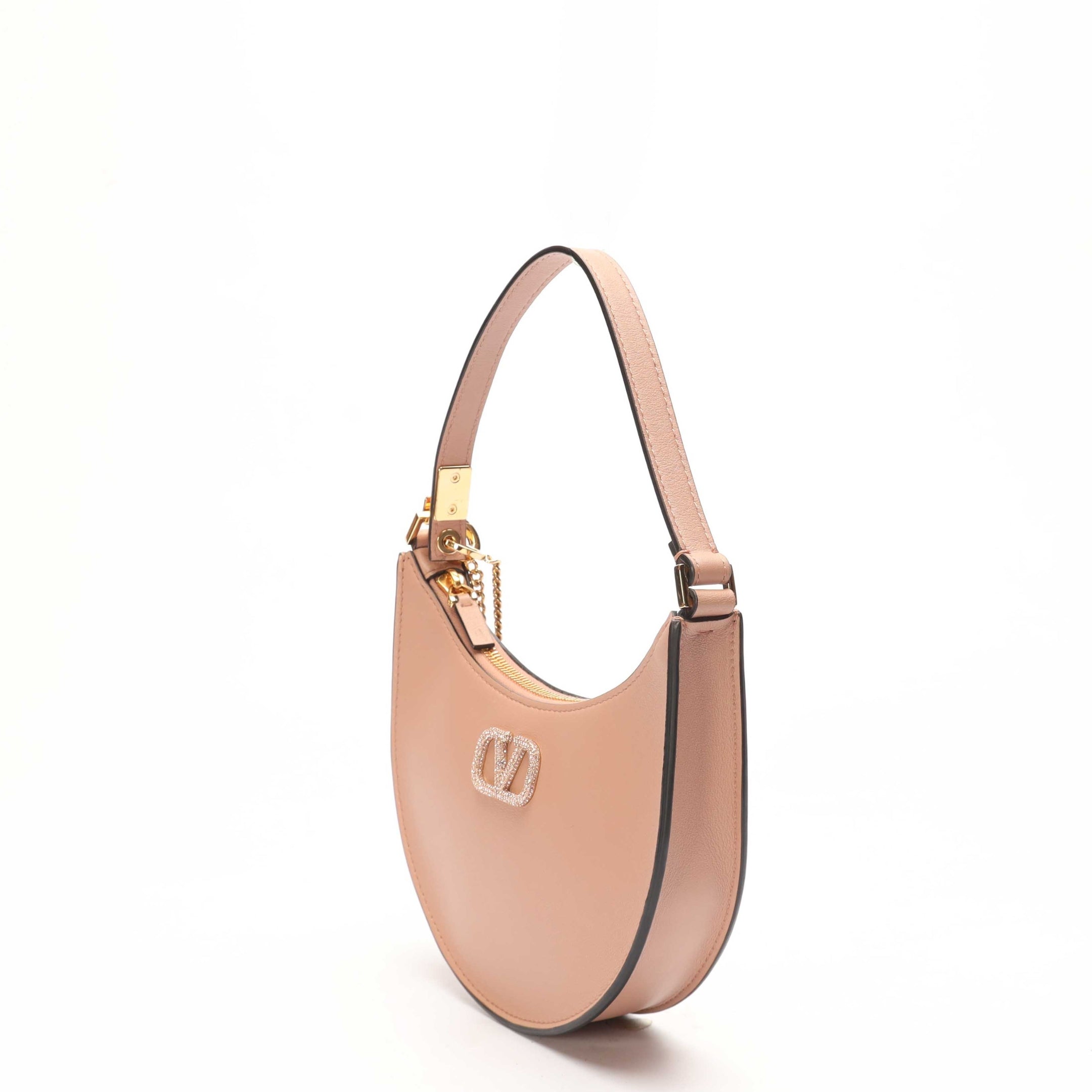 Valentino VLogo Pink Signature Mini Hobo Bag