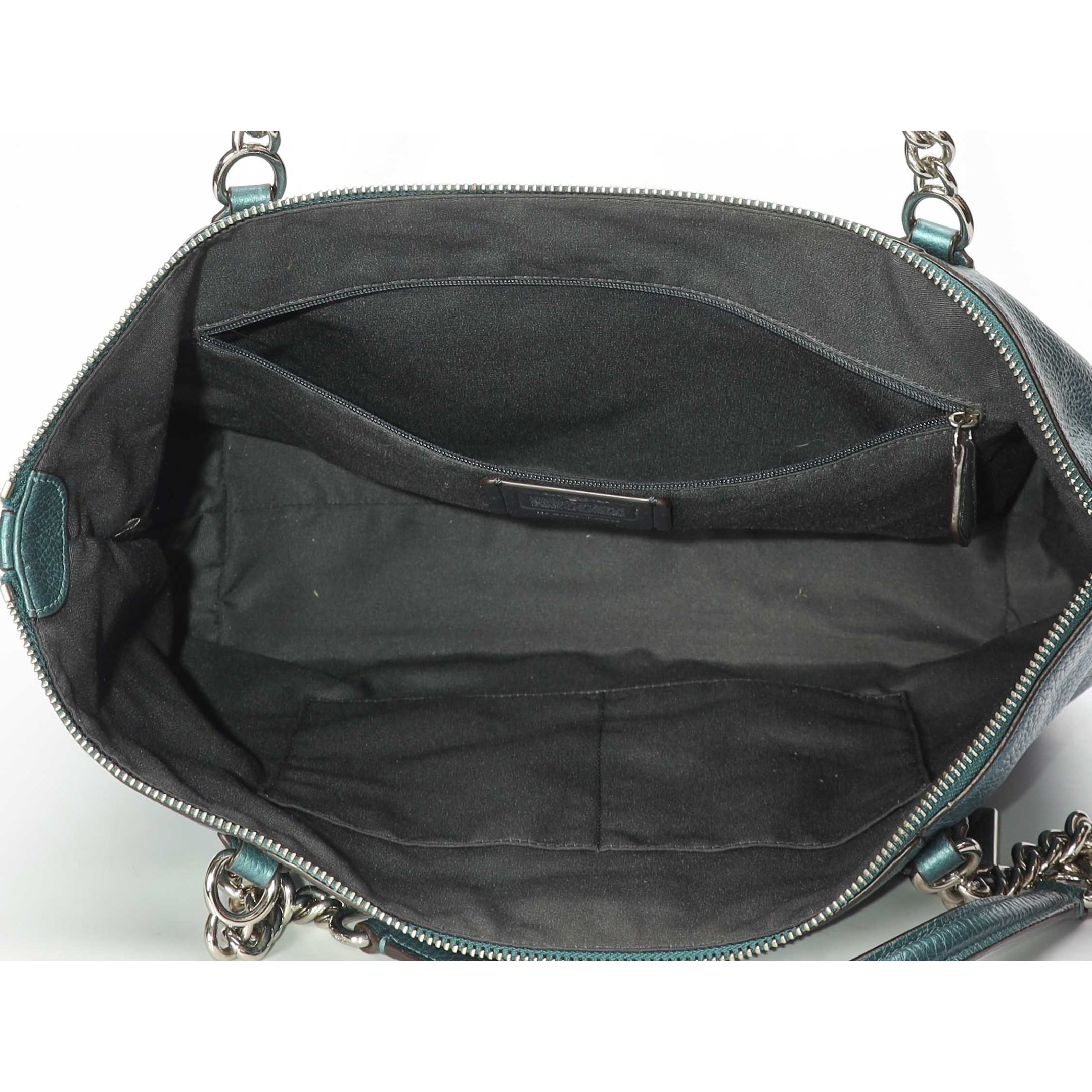 Coach Ava Teal Chain Tote