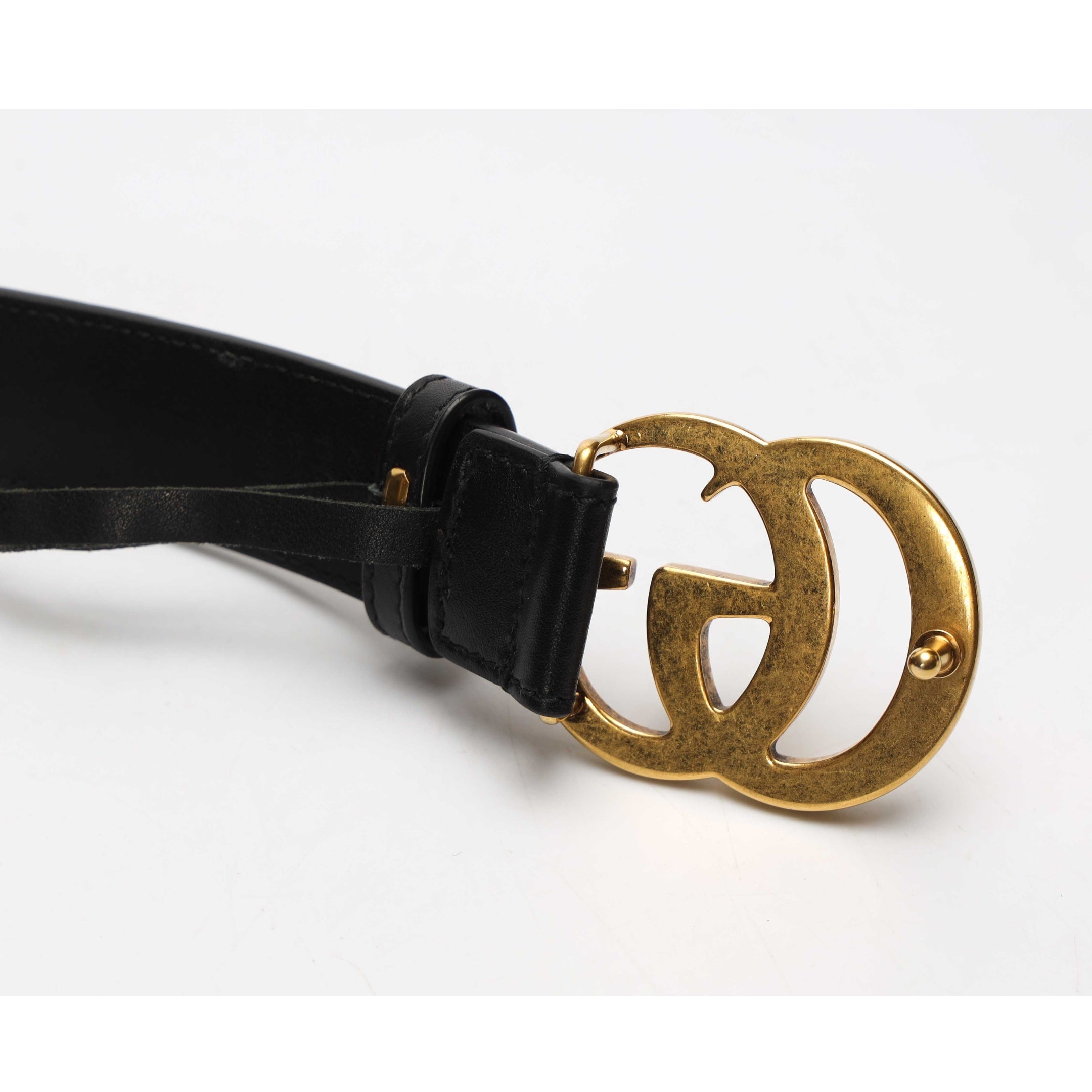 Gucci GG Marmont Belt with Shiny Buckle