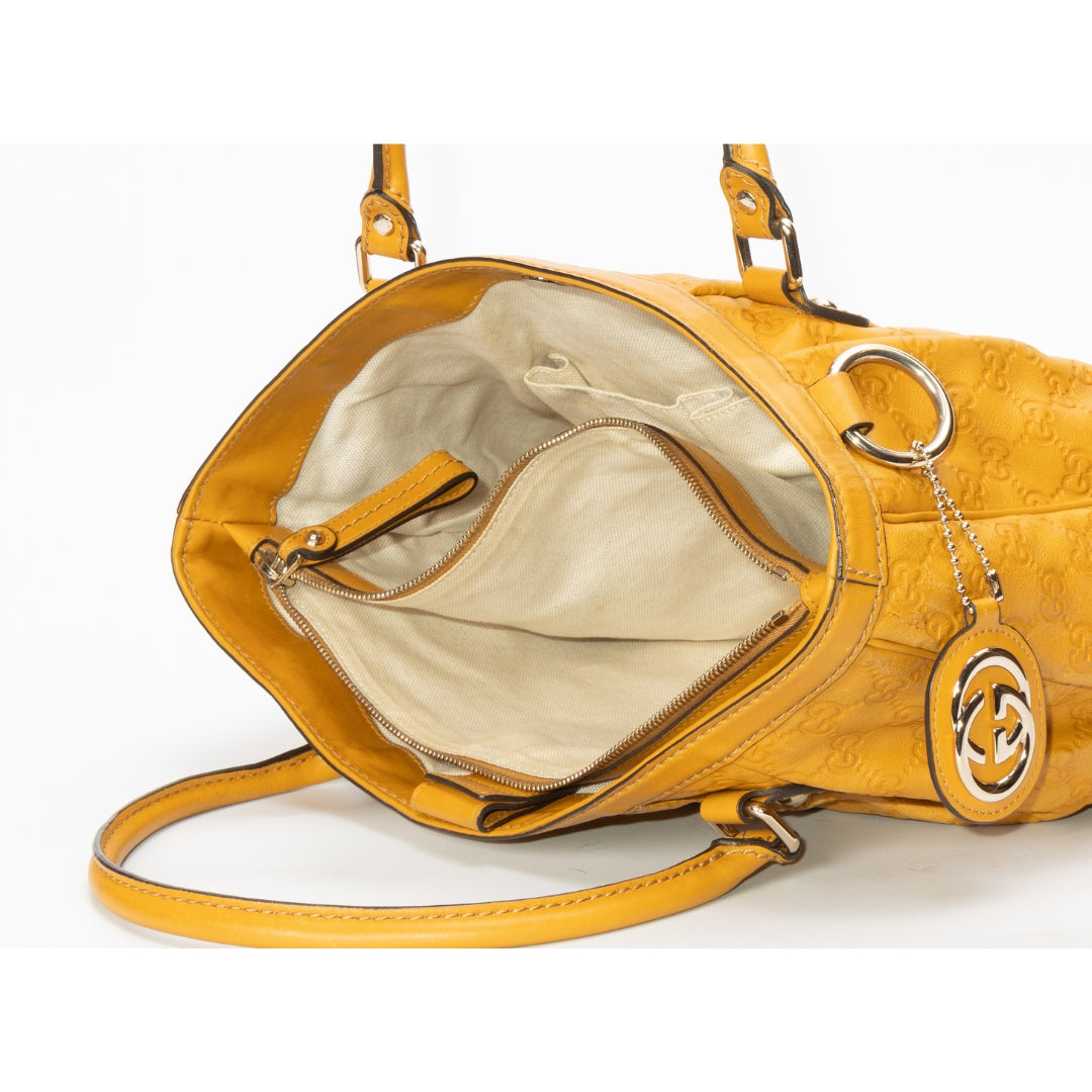 Gucci Mustard Guccissima Leather Sukey Tote
