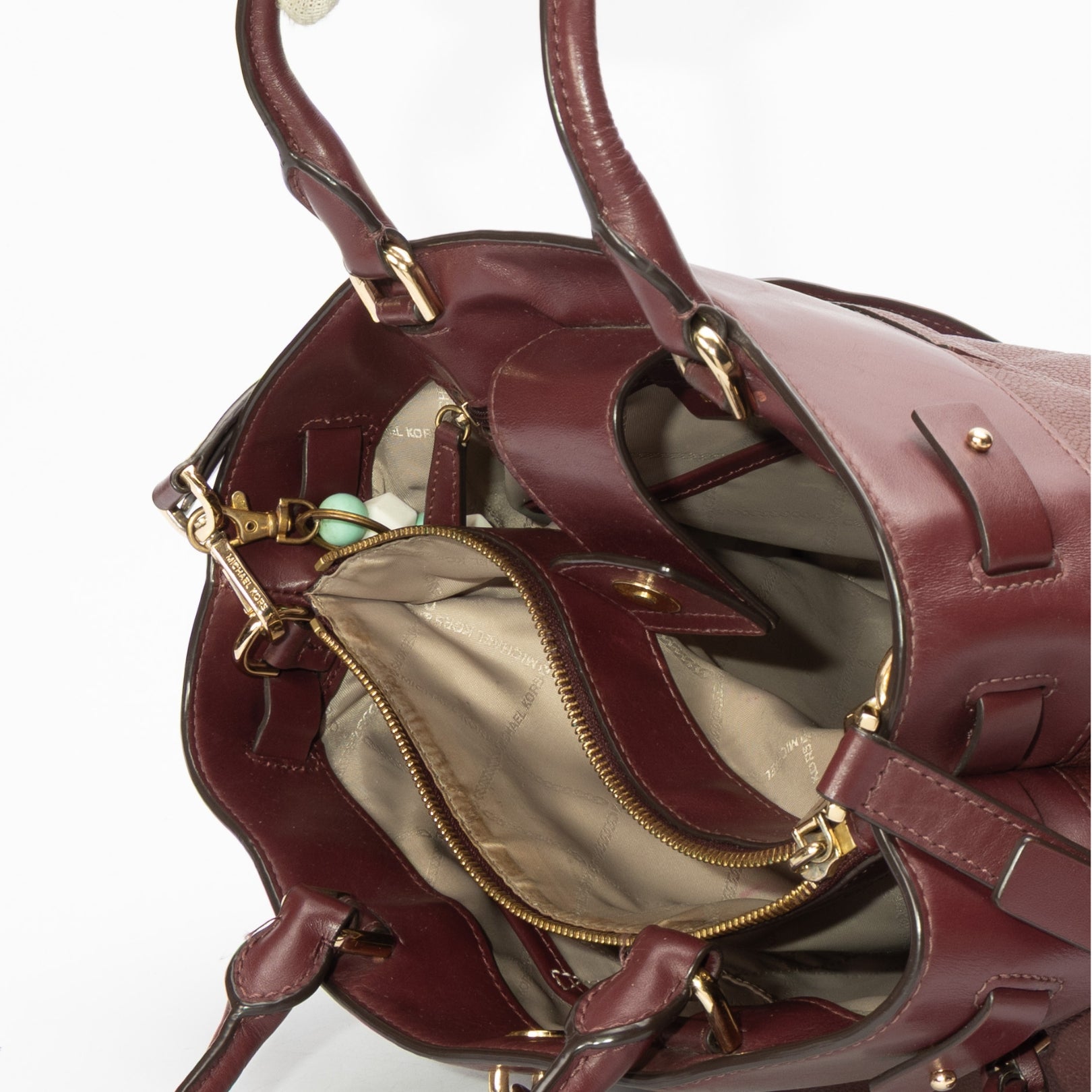 Michael Kors Gramercy Maroon Satchel