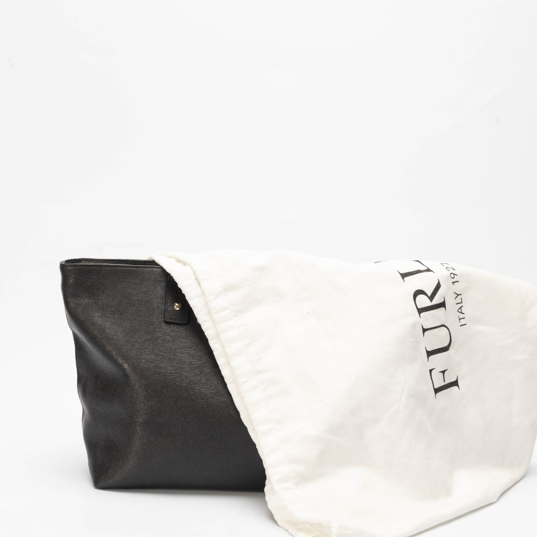 Furla Black Saffiano Leather Linda Tote