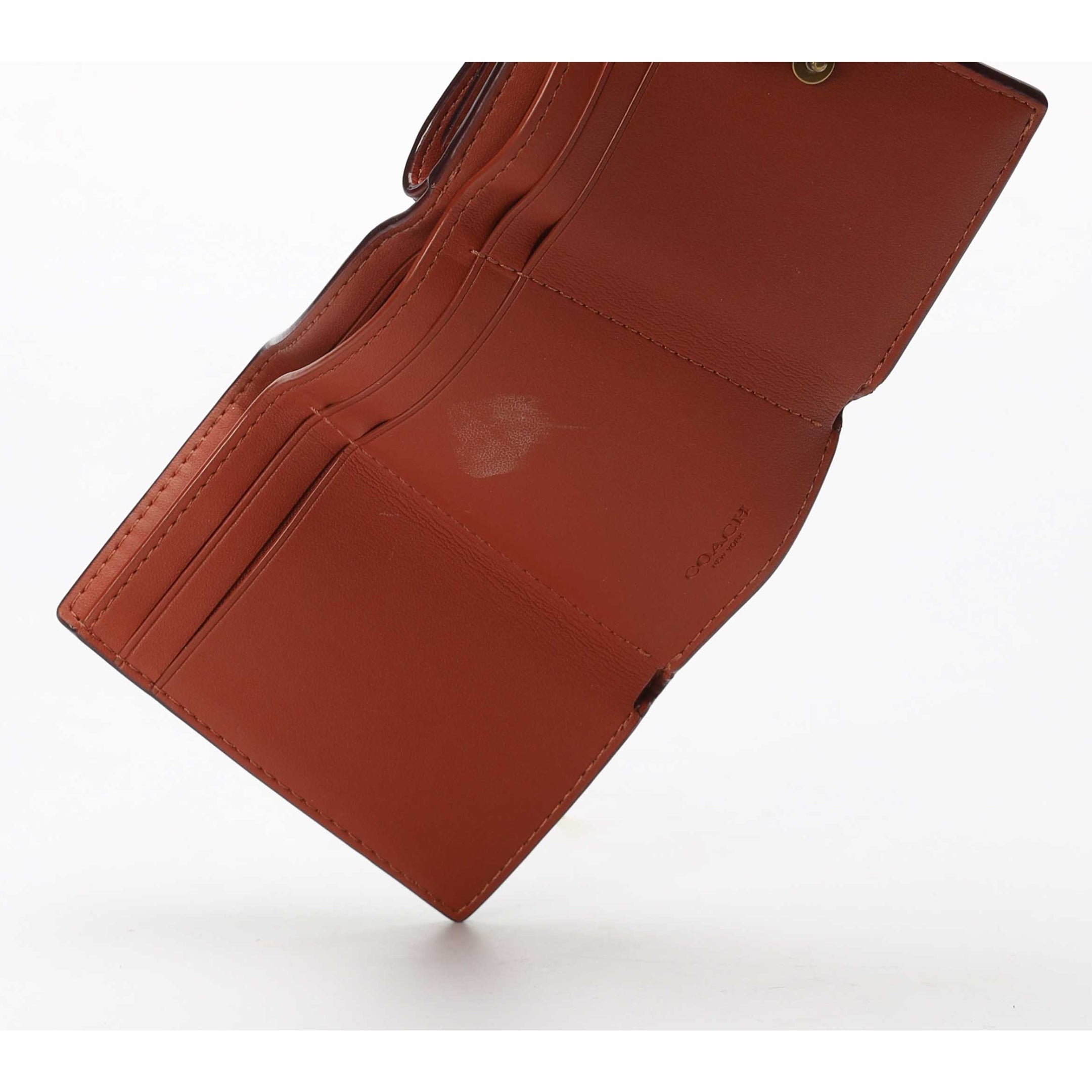 Coach Mila Small Flap Wallet In Signature Canvas