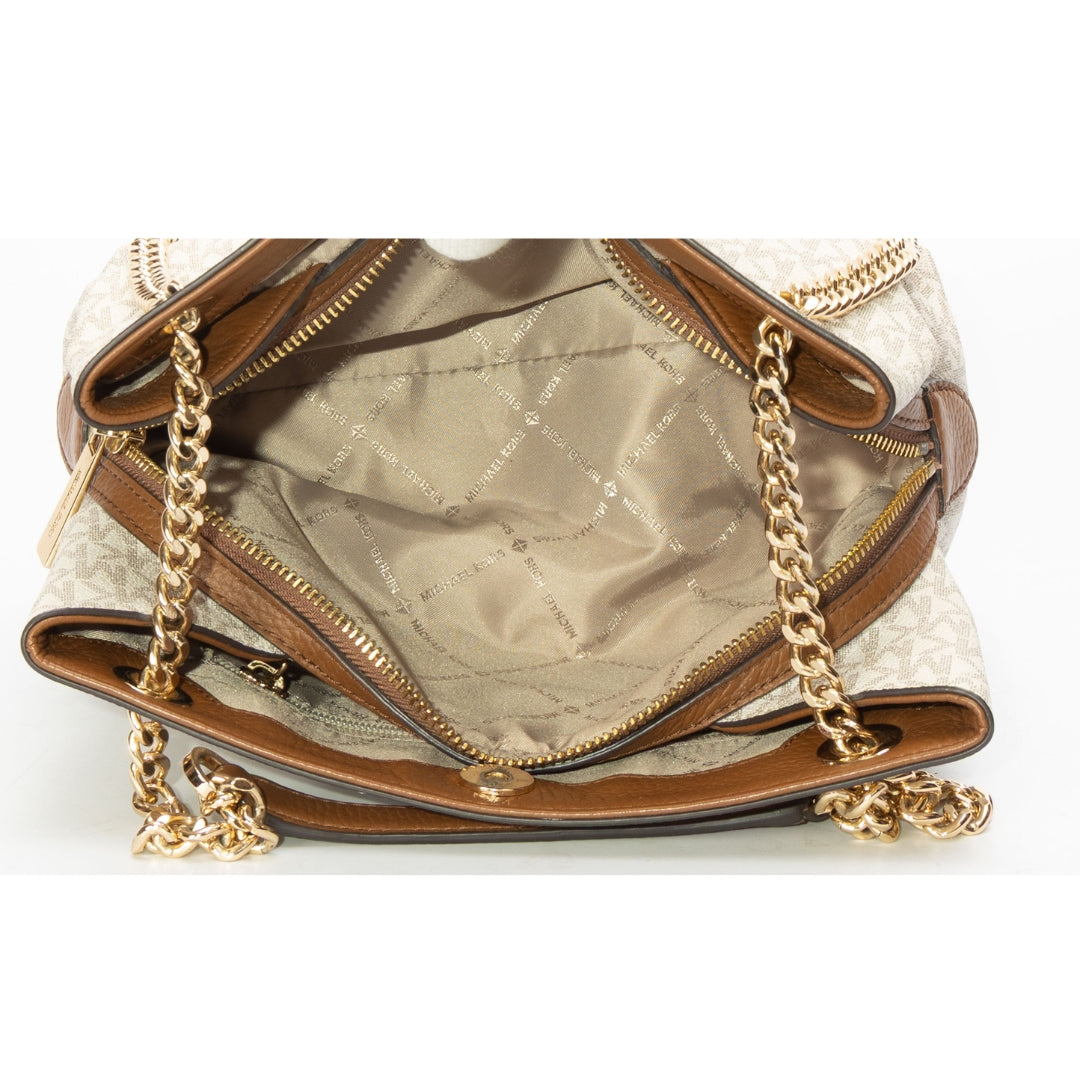 Michael Kors Vanilla Logo Chain Shoulder Bag