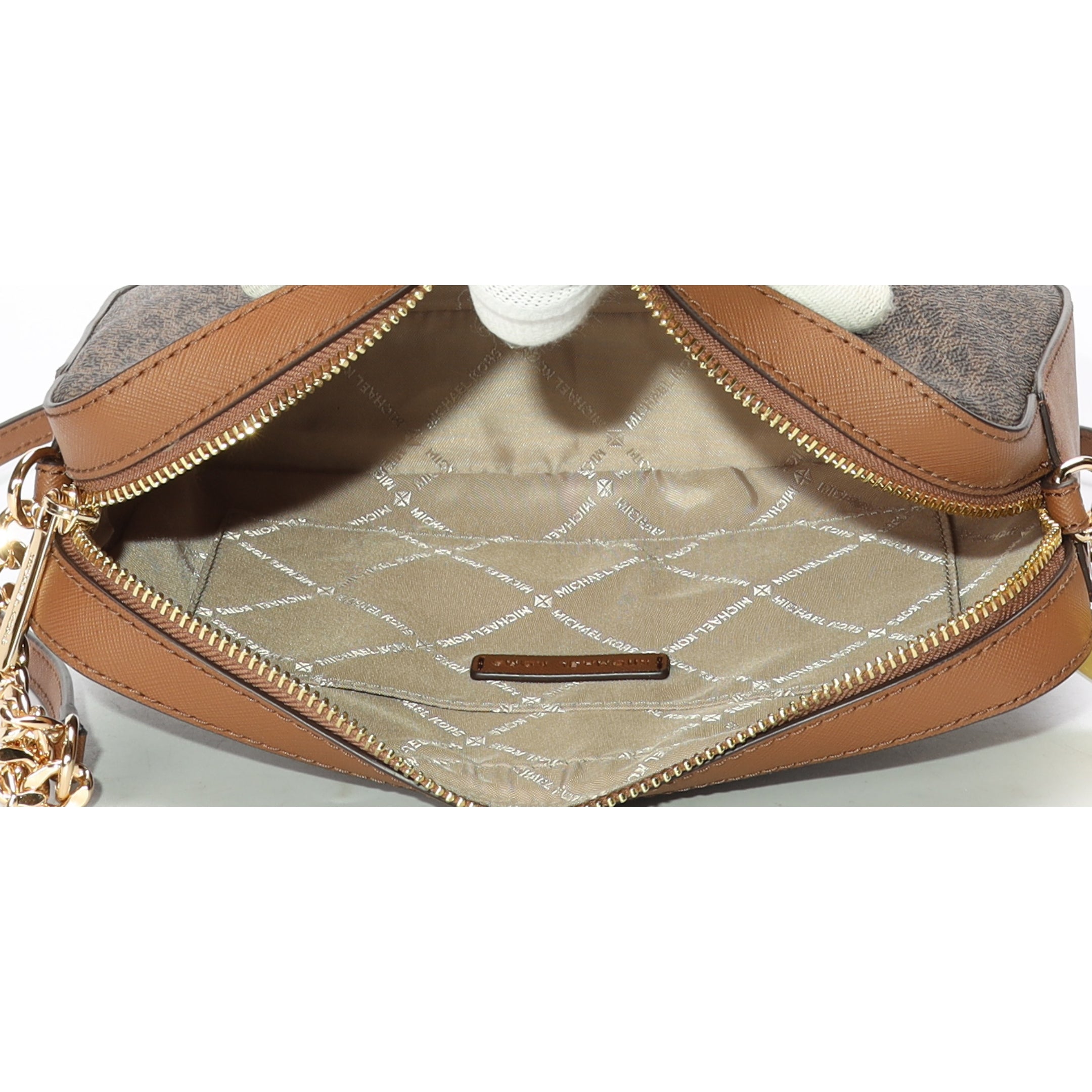 Michael Kors Brown Jet Set Logo Crossbody Bag