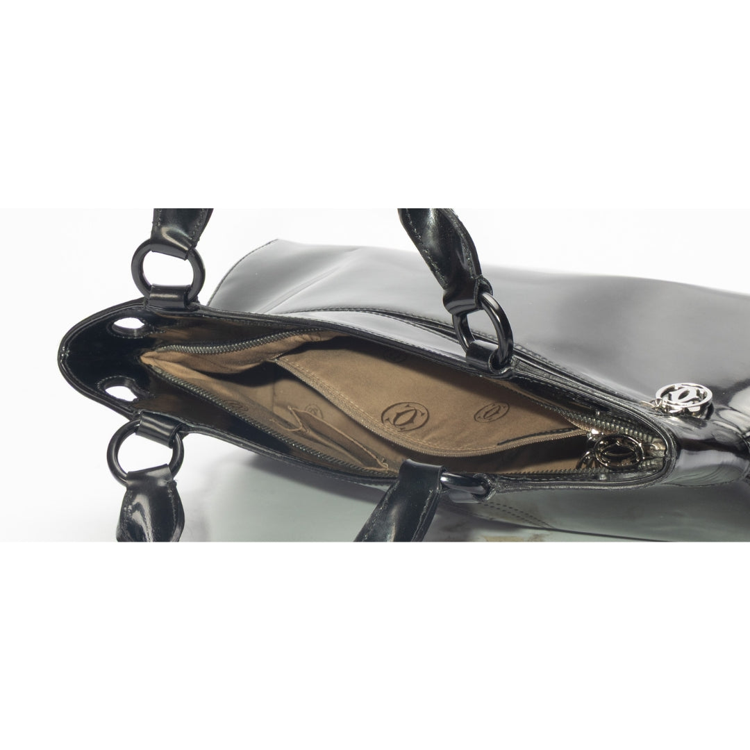 Cartier Black Patent Leather Marcello de Cartier Bag