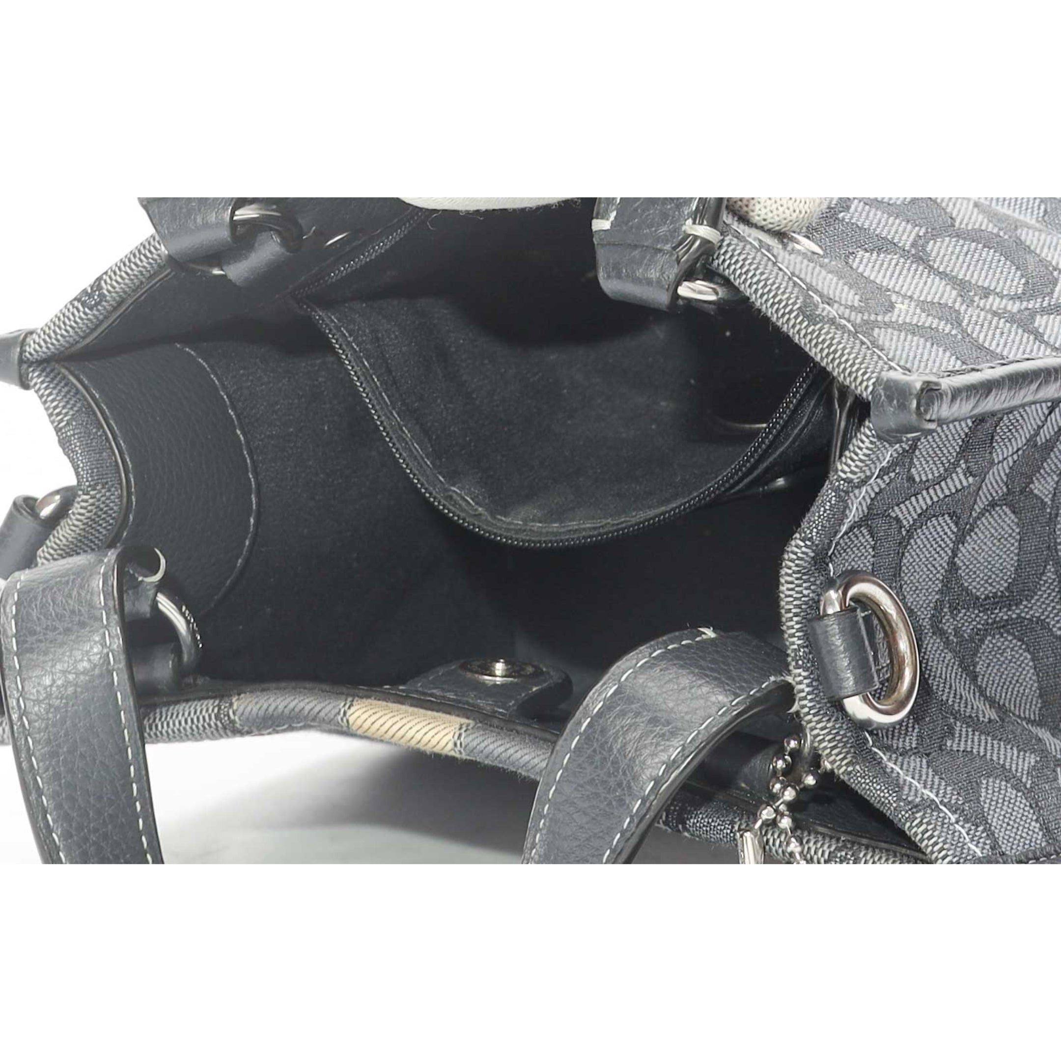 Coach Navy Dempsey Logo Mini Tote