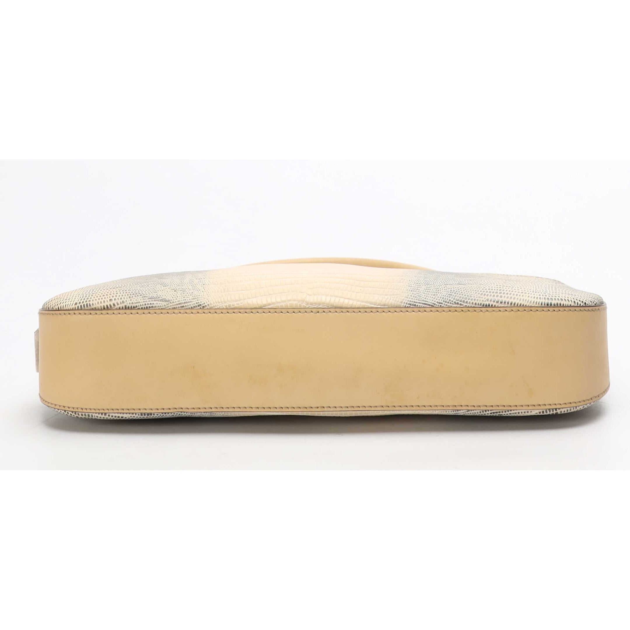 Salvatore Ferragamo Lizard Mini Beige Shoulder Bag