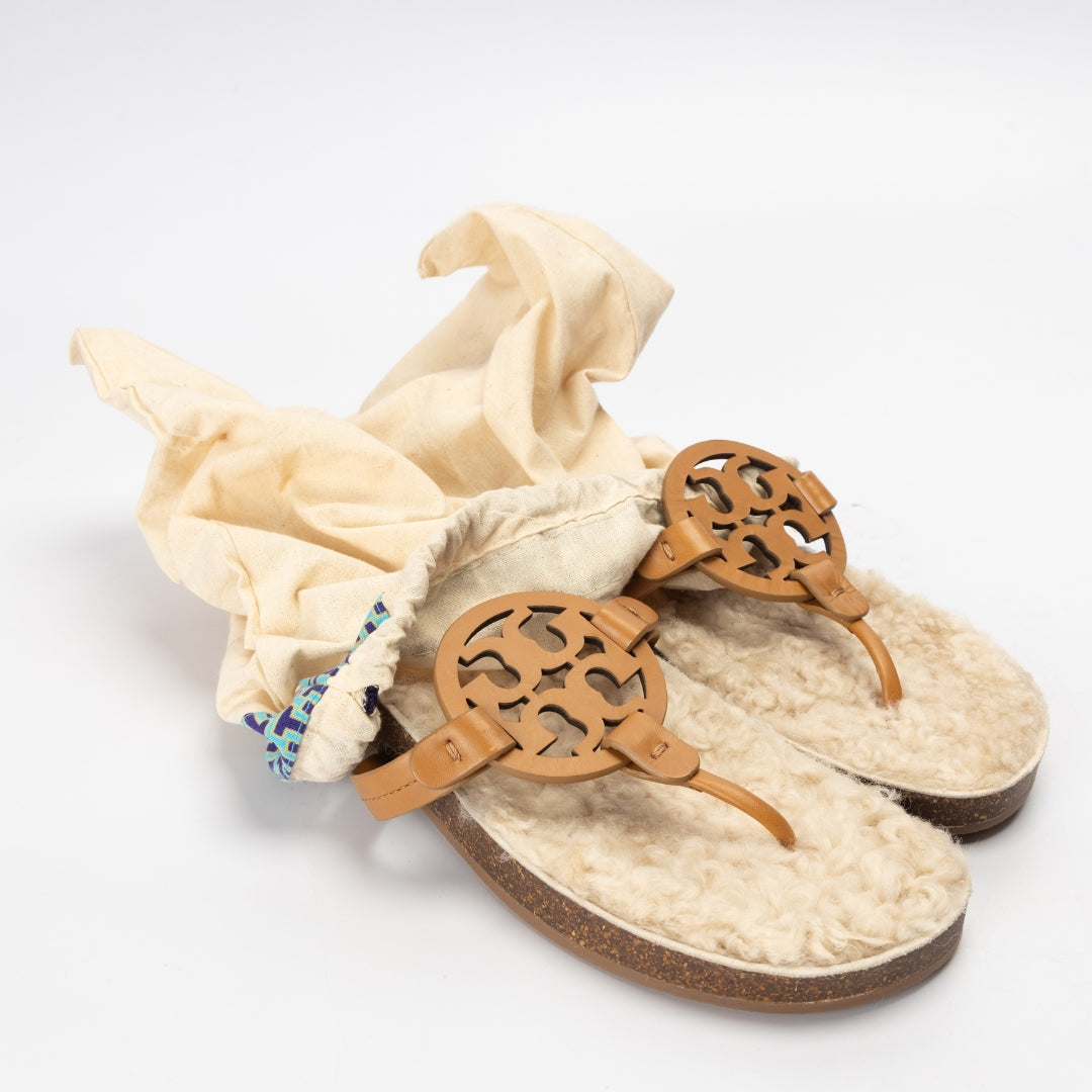 Tory Burch Miller Cloud Shearling Sandals