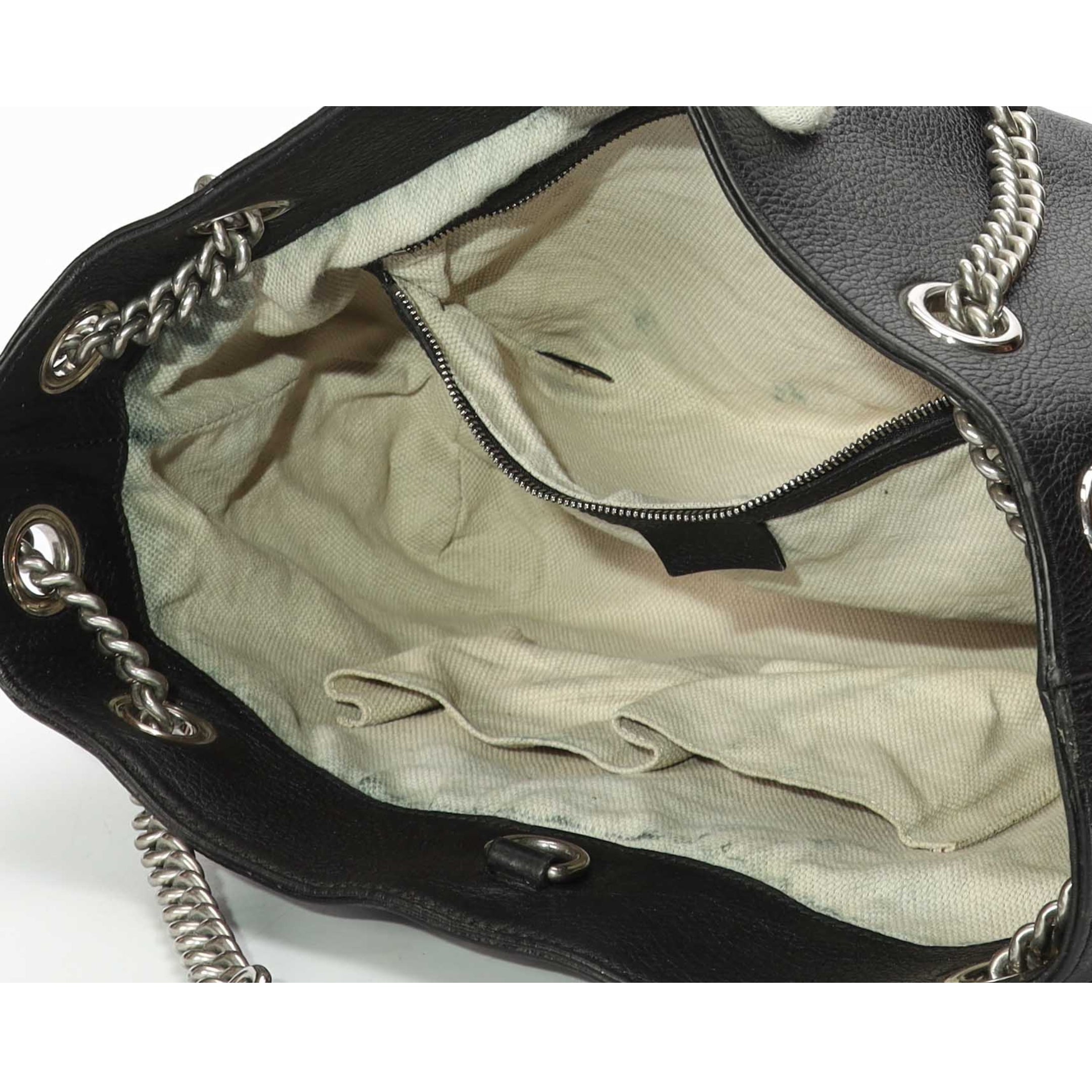 Gucci GG Studded Black Soho Chain Tote
