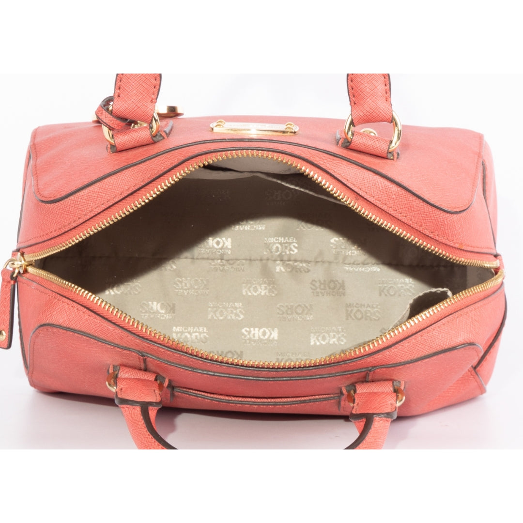 Michael Kors Saffiano Leather Red Satchel