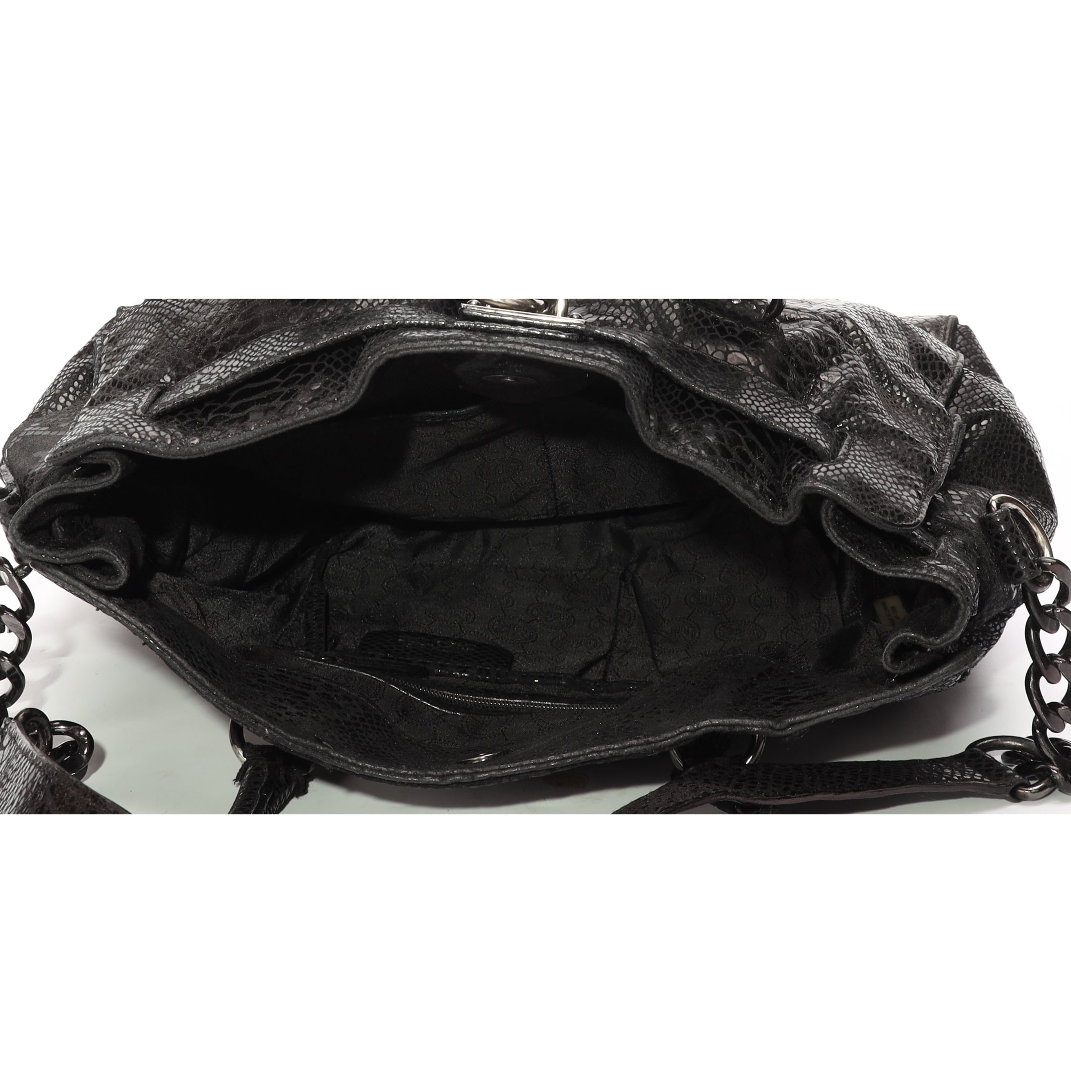 Michael Kors Black Python Convertible Tote