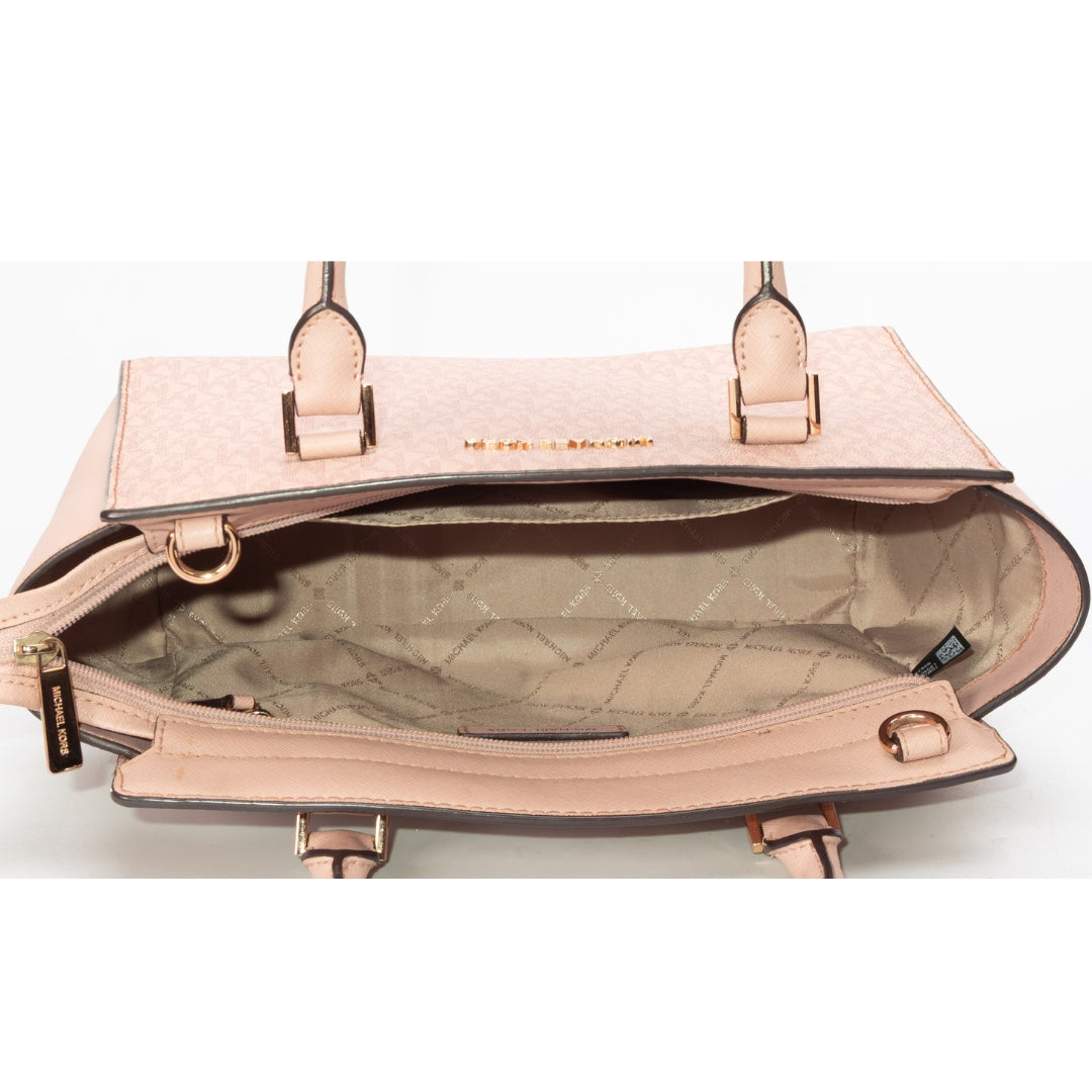 Michael Kors Selma Pink Logo Satchel