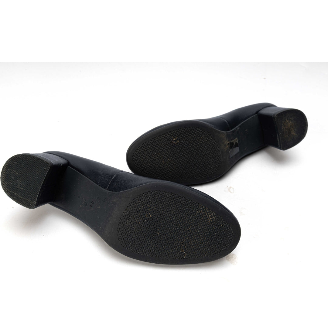 Tory Burch Black Logo Pumps