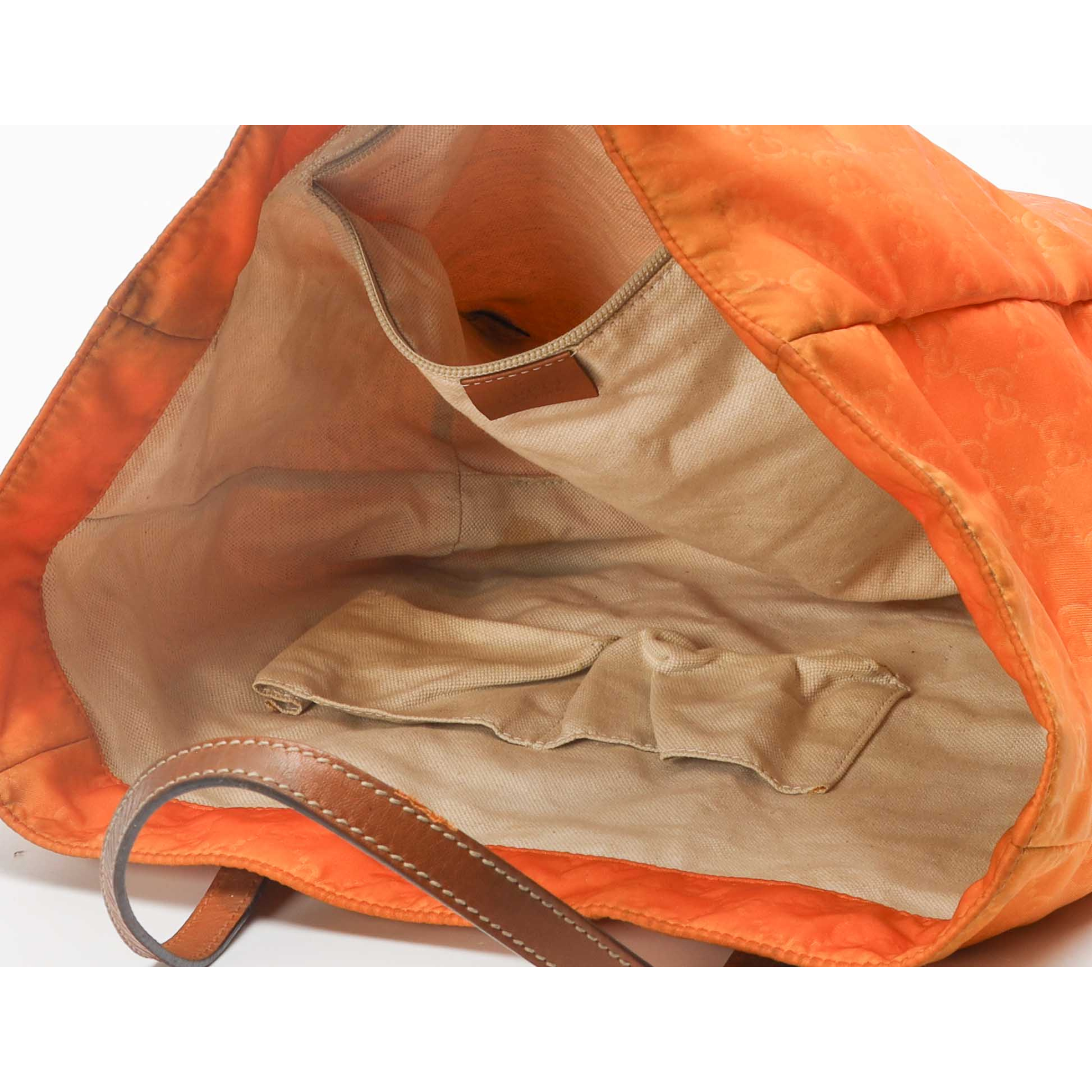 Gucci GG Monogram Orange Tote