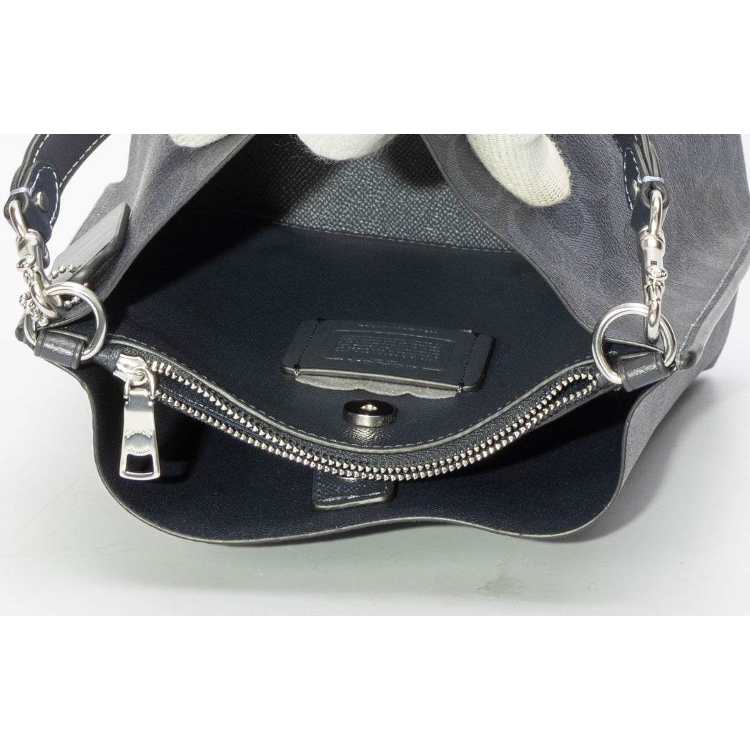 Coach Signature Coated Canvas Small Town Bucket Bag