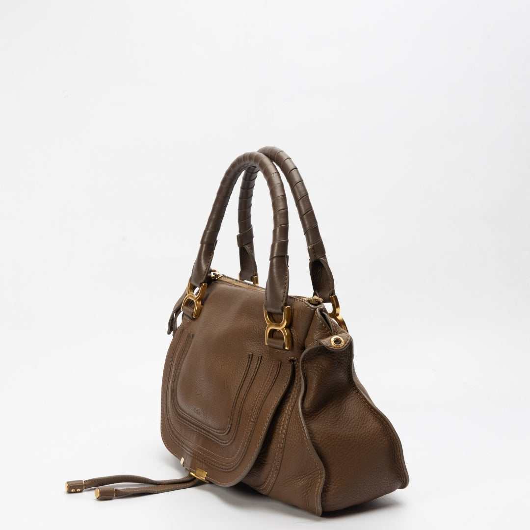 Chloe Brown Leather Medium Marcie Satchel