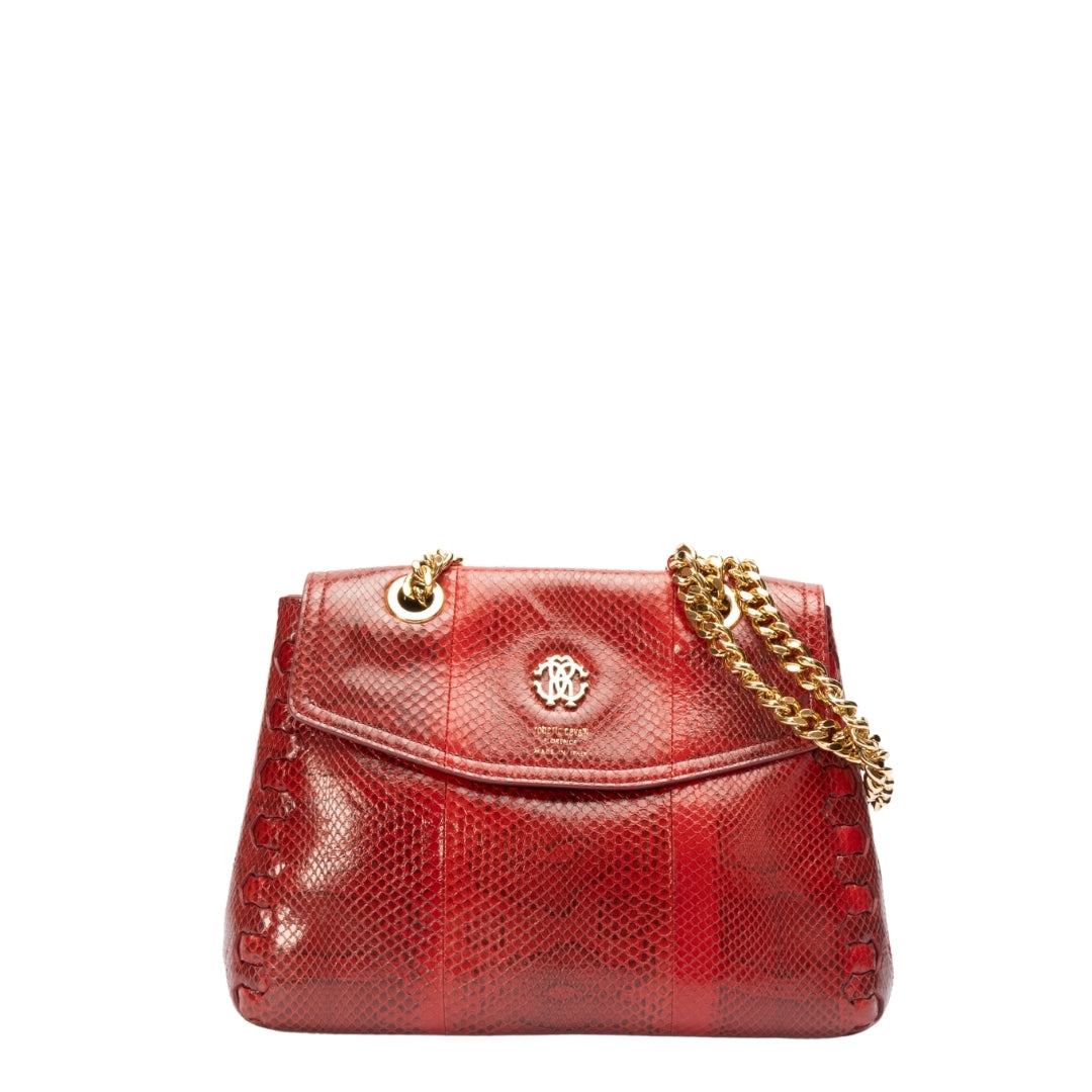 Roberto Cavalli Leather Chain Sling Bag