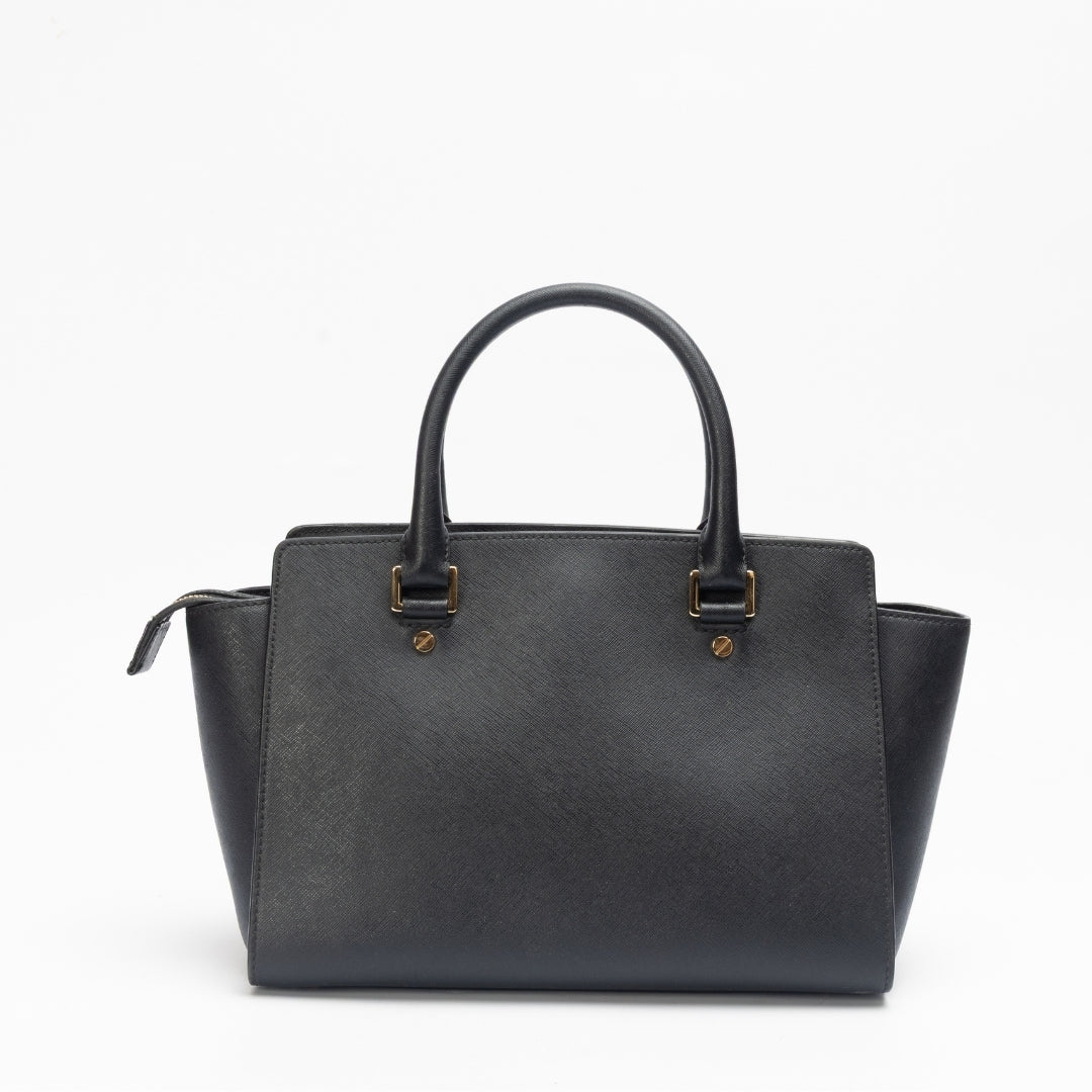 Michael Kors Black Selma Medium Cross Body Bag