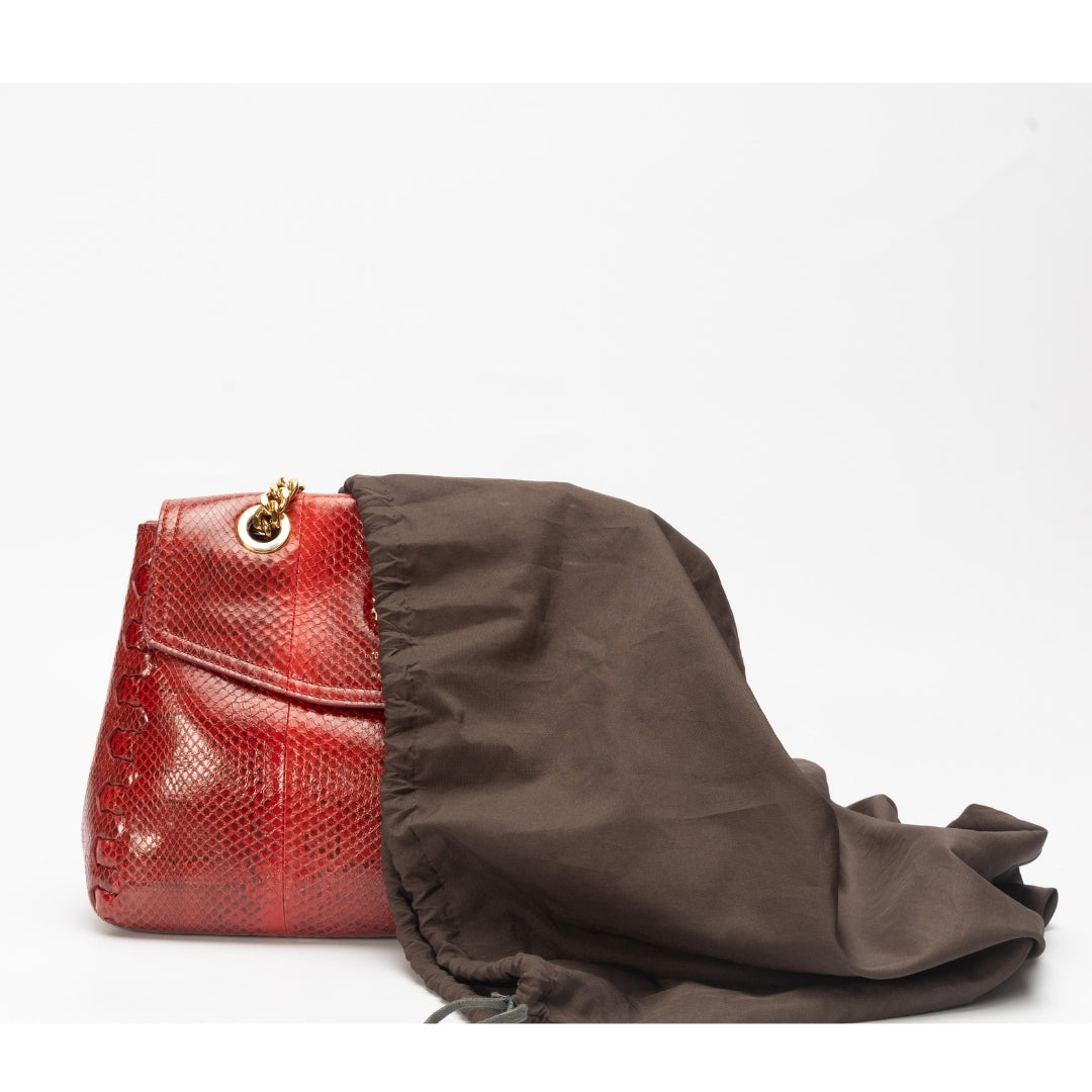 Roberto Cavalli Leather Chain Sling Bag