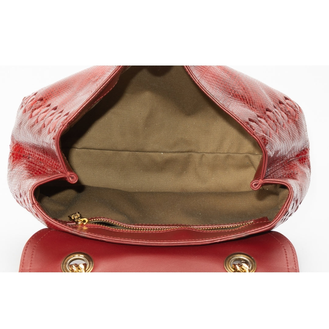 Roberto Cavalli Leather Chain Sling Bag