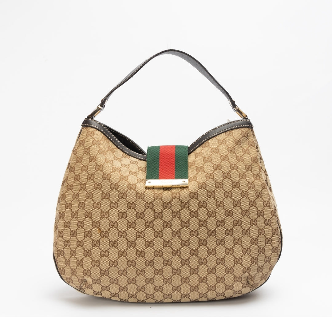 Gucci GG Canvas Medium Hobo Bag