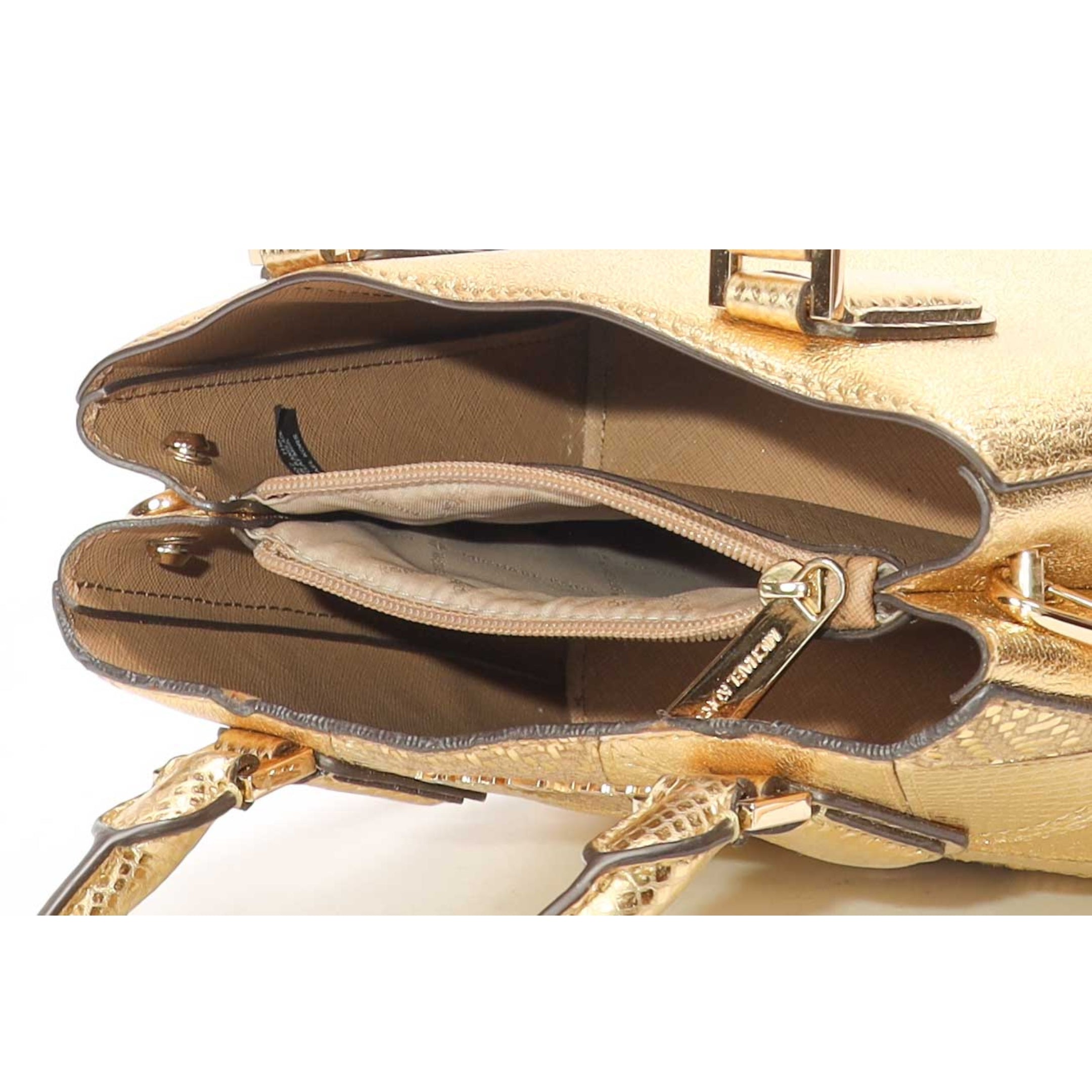 Michael Kors Mercer Metallic Convertible Satchel