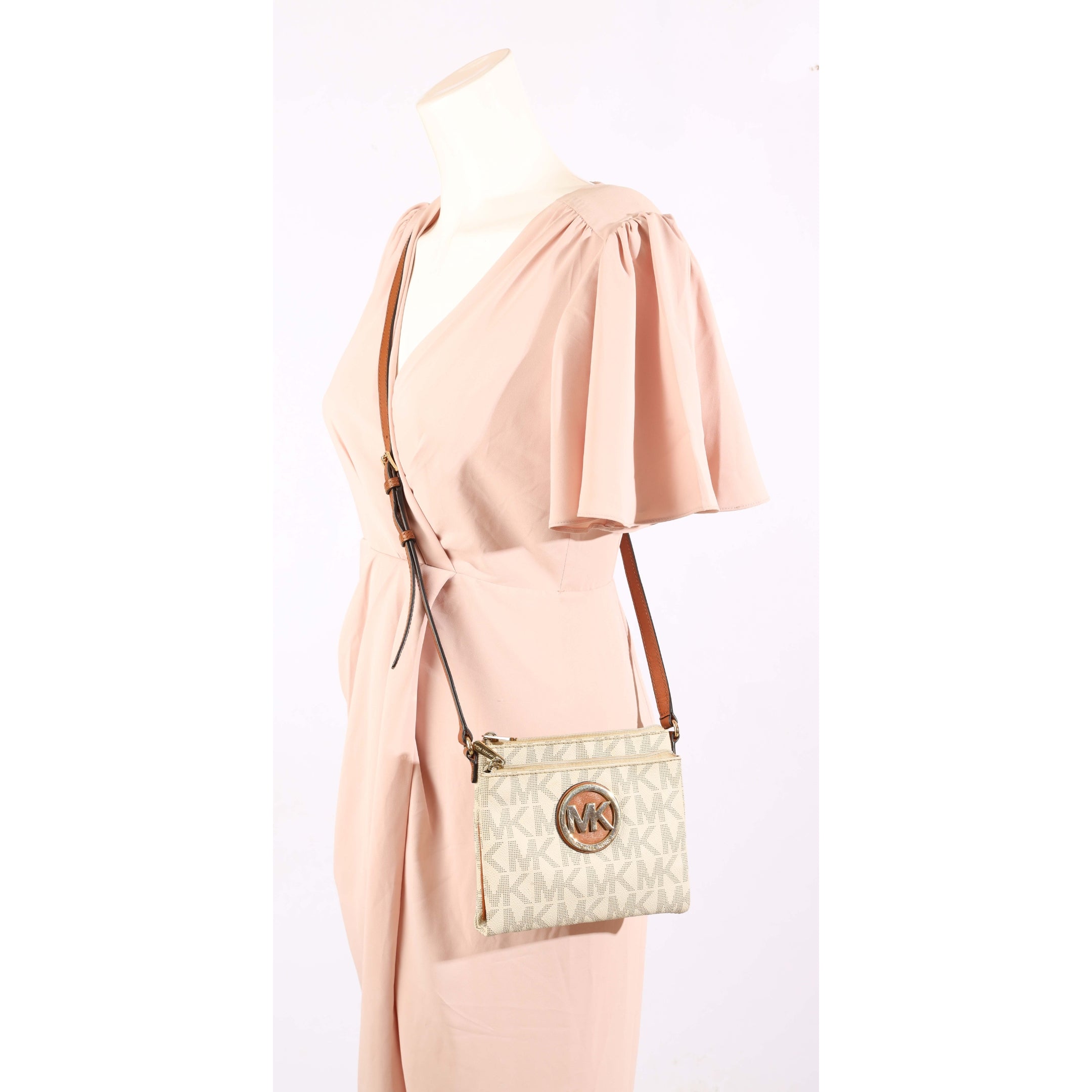 Michael Kors Fulton Vanilla Crossbody Bag