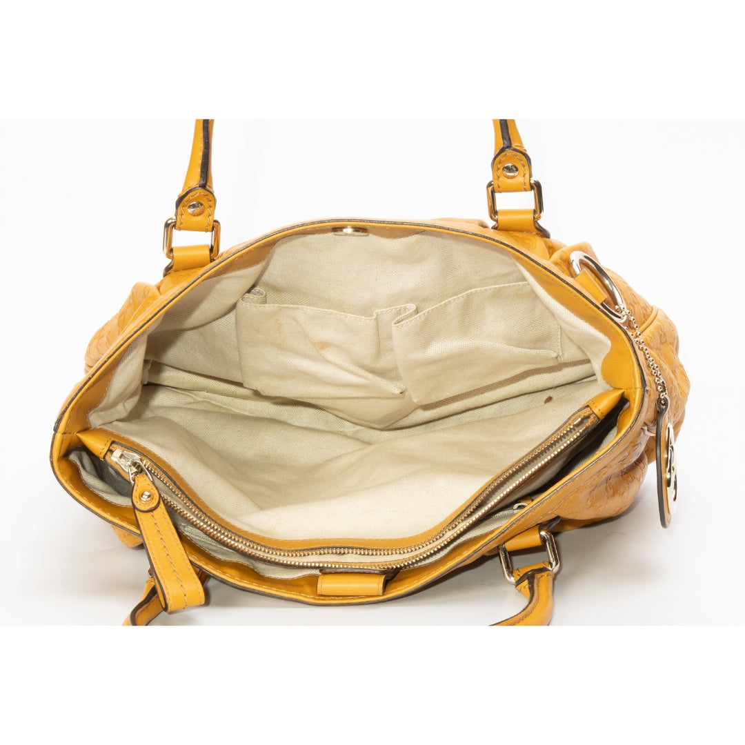 Gucci Mustard Guccissima Leather Sukey Tote