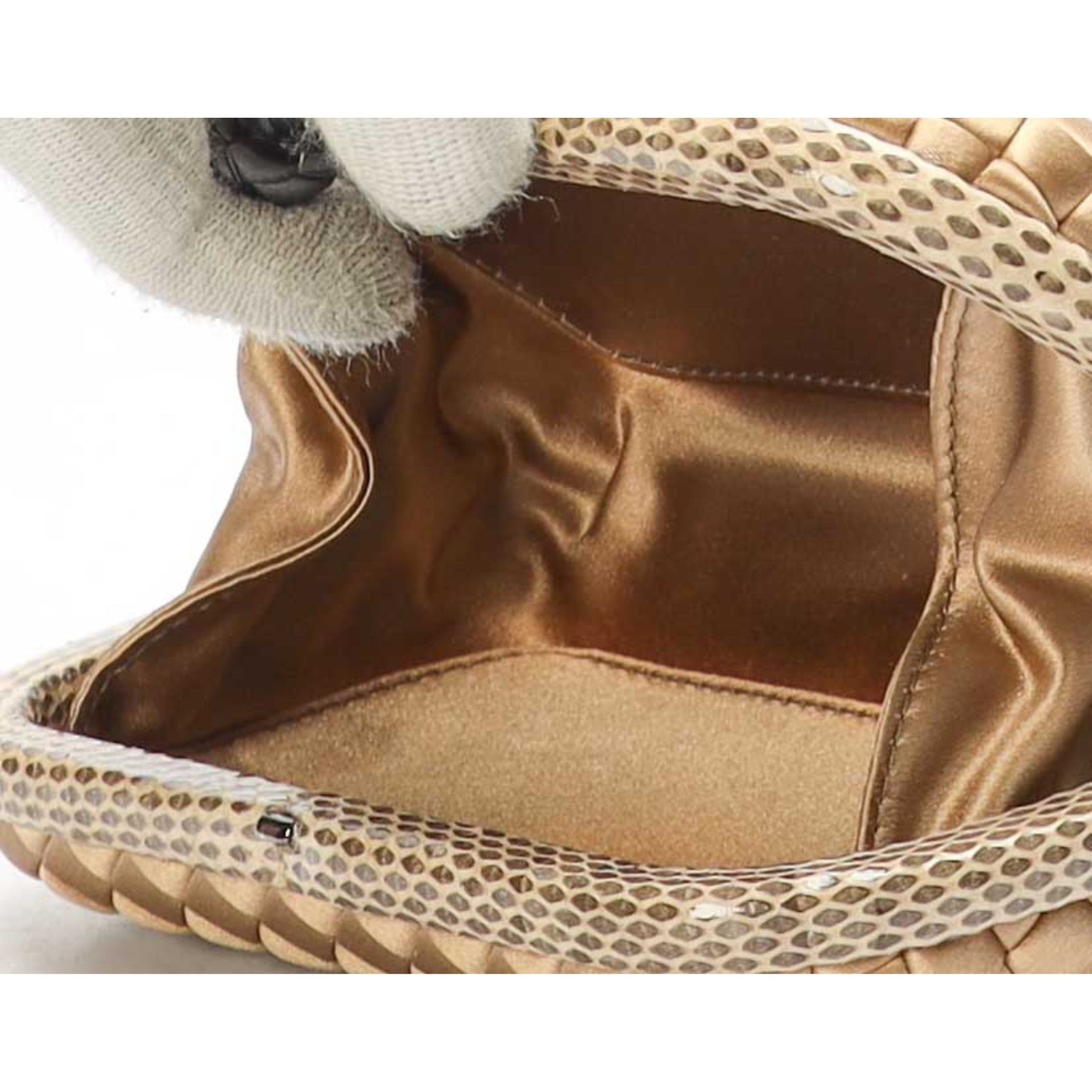 Bottega Veneta Champagne Intrecciato Small Clutch ‌