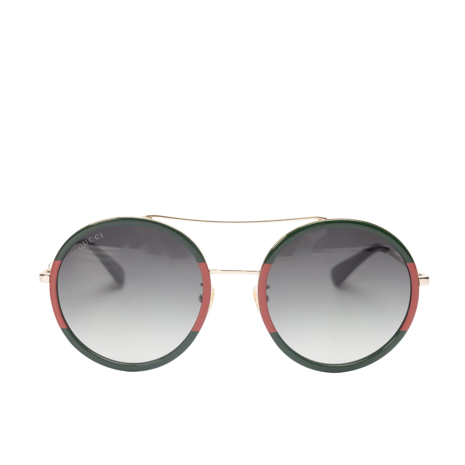 Gucci Stripe Oval Pilot Sunglasses