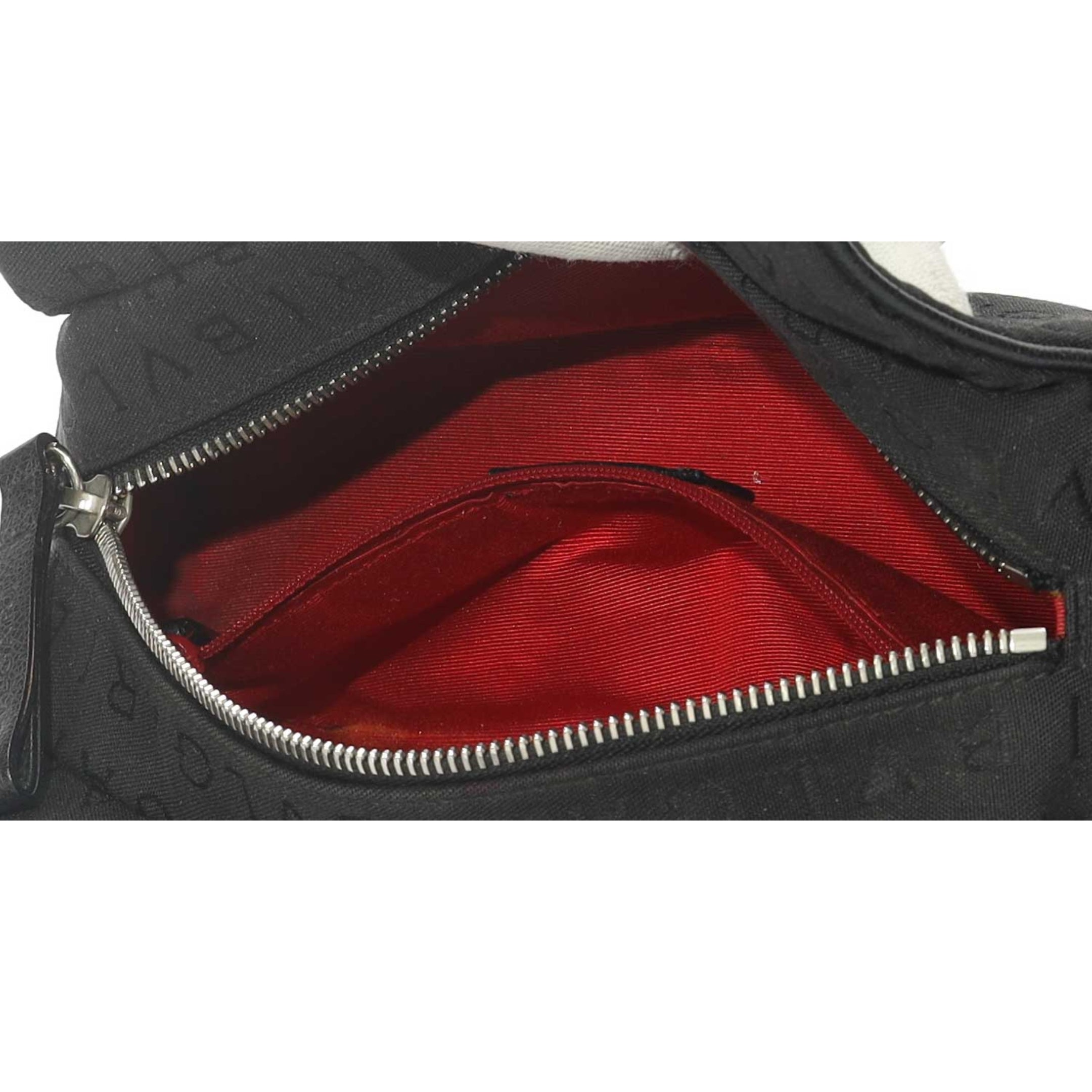 Bvlgari Black Logo Canvas Shoulder Bag
