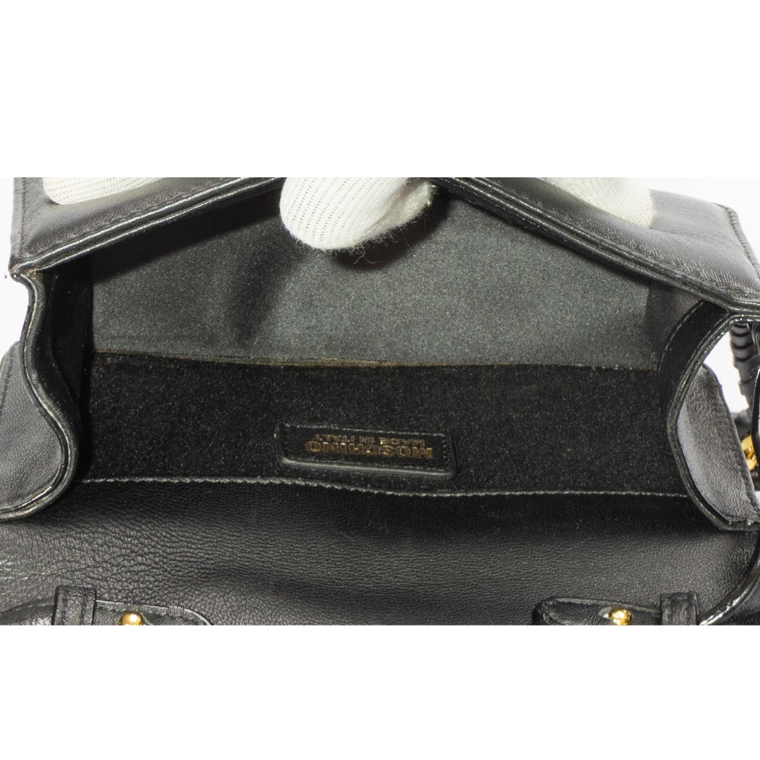 Moschino Black Skeleton Crossbody Bag