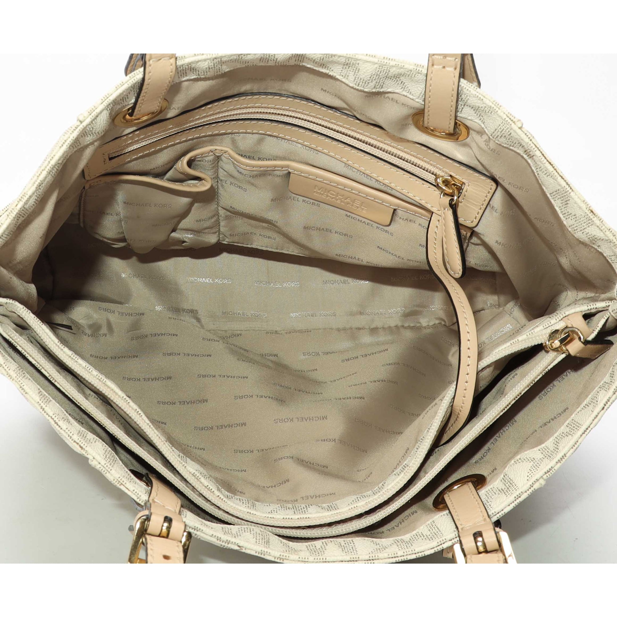 Michael Kors Vanilla Logo Jet Set Tote