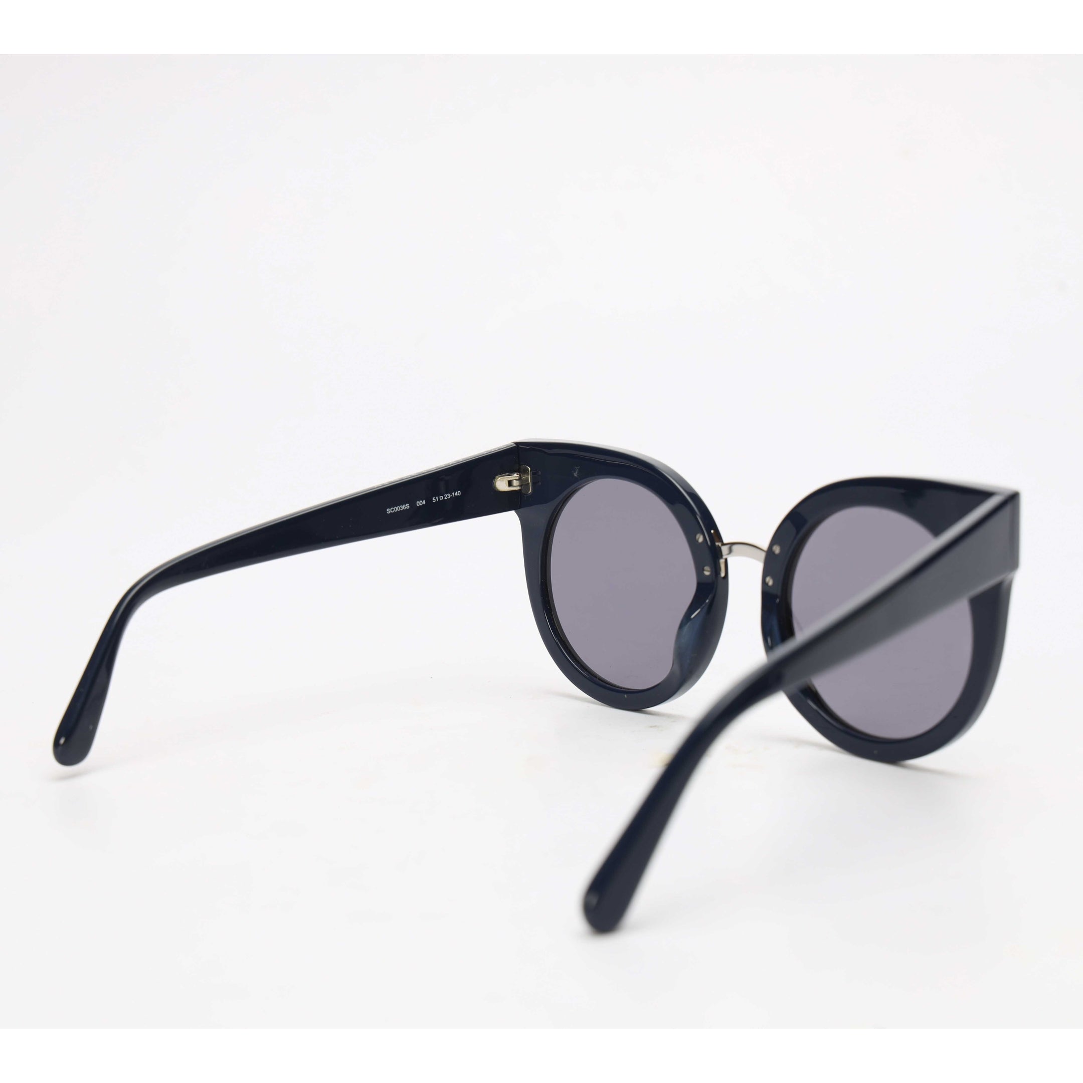 Stella Mccartney Black Cat Eye Round Sunglasses