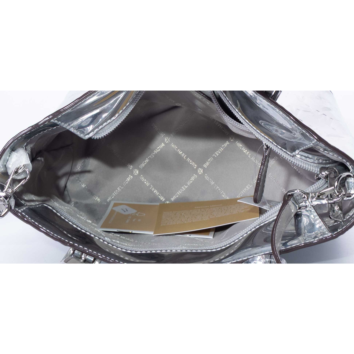 Michael Kors Jet Set Logo Metallic Convertible Bag