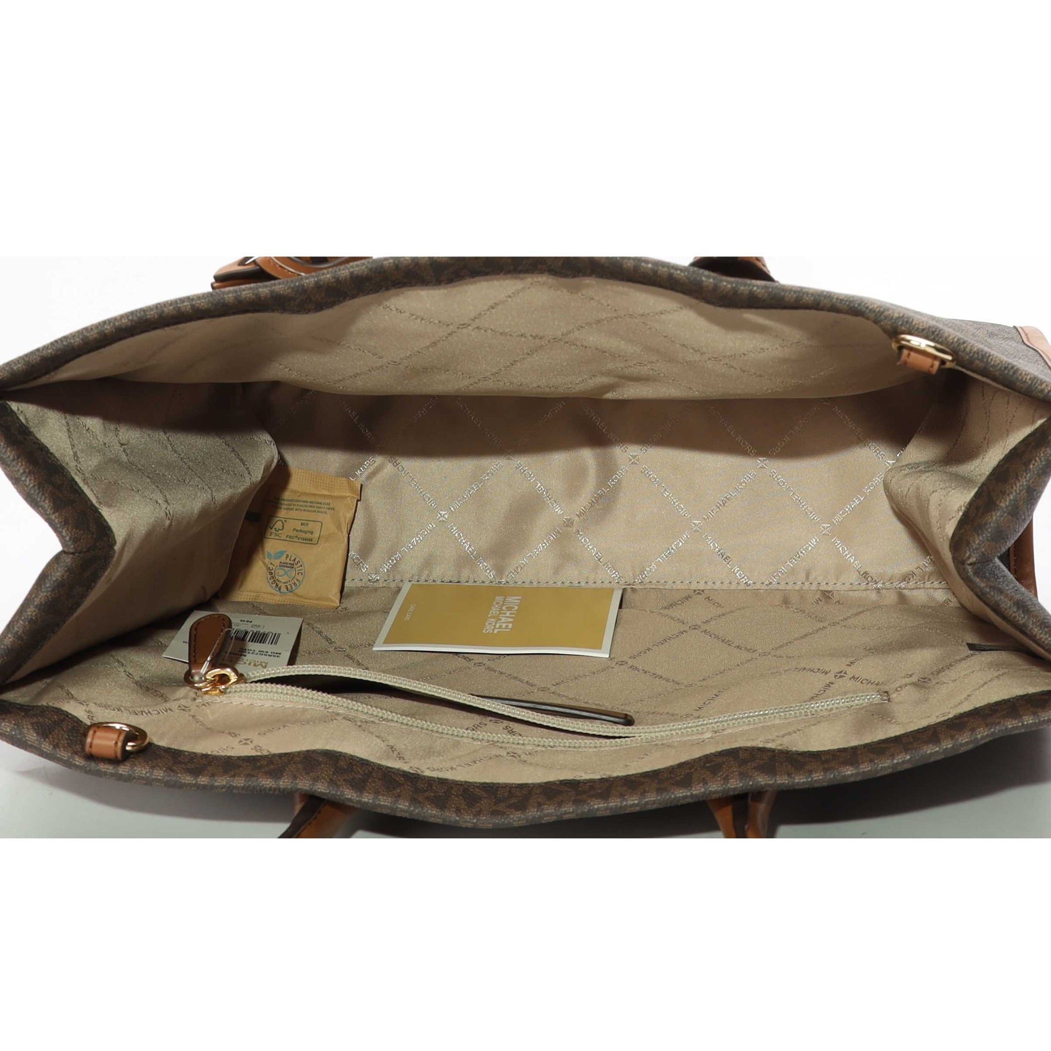 Michael Kors Mirella Brown Logo Tote