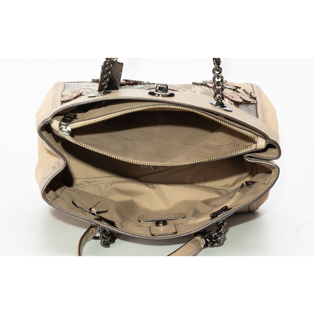Coach Edie Floral Patchwork Shoulder Bag