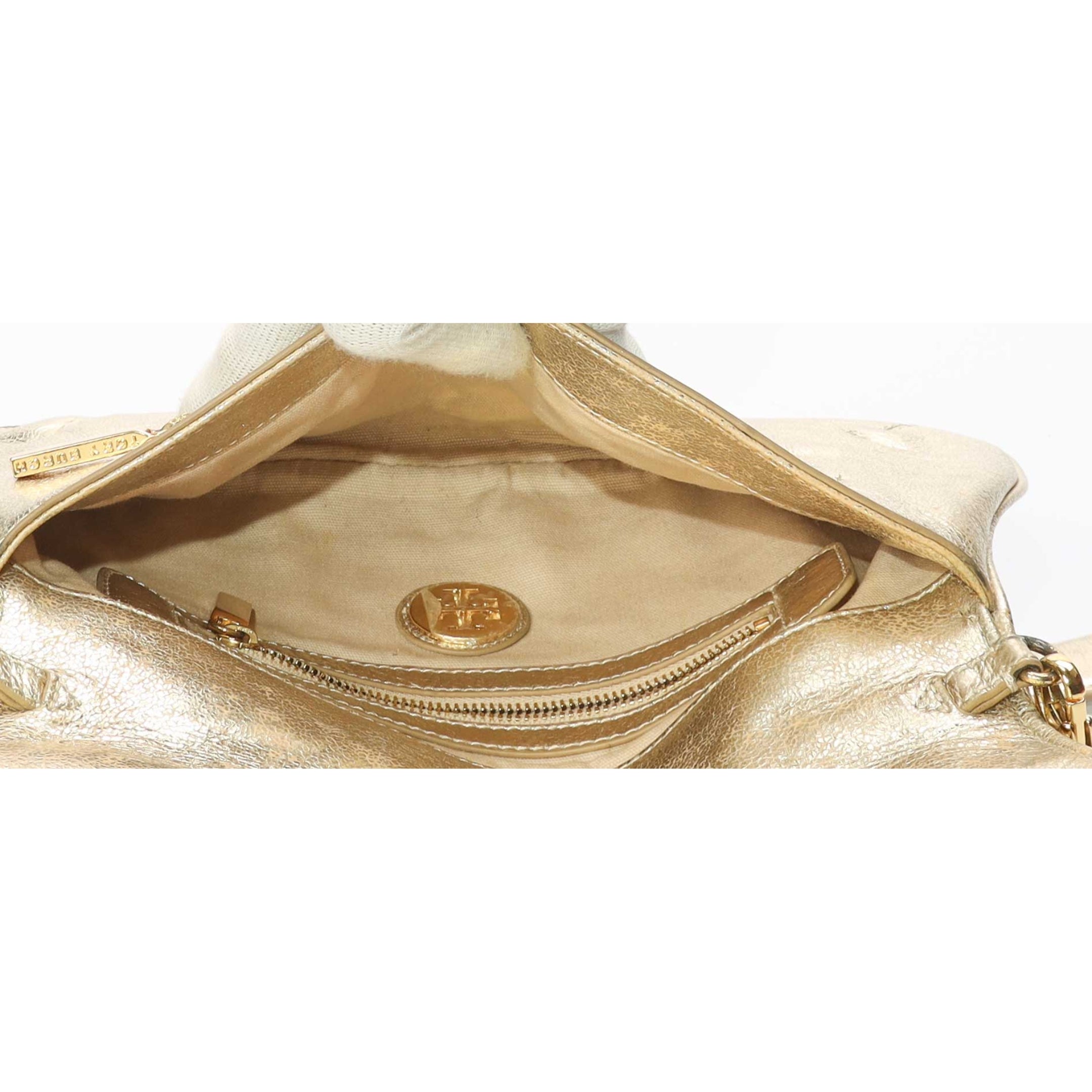 Tory Burch Metallic Gold Crossbody Bag