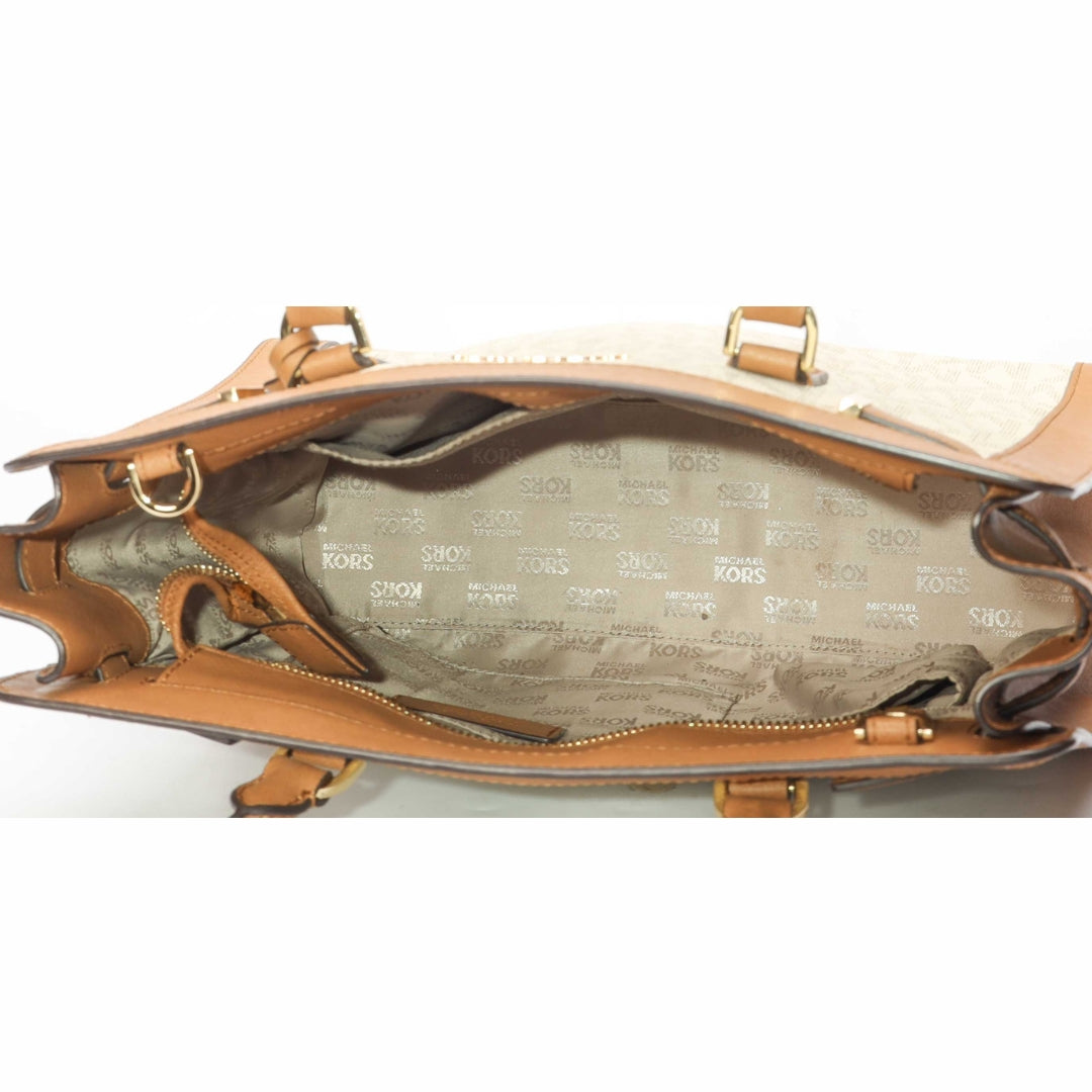 Michael Kors Vanilla Acorn Logo Dilon Satchel