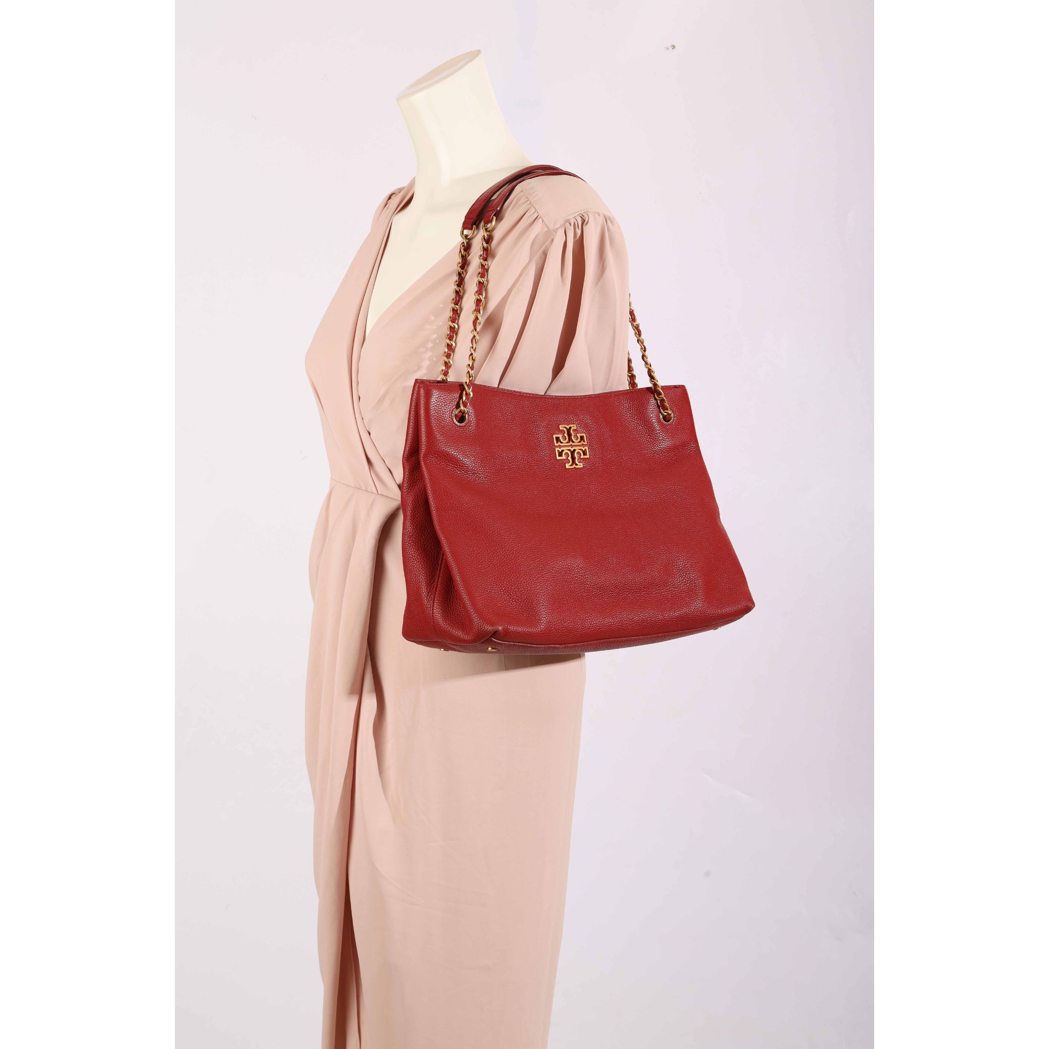 Tory Burch Britten Red Tote
