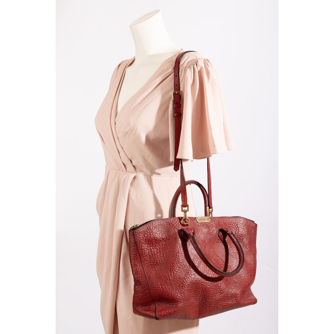 Burberry Red Leather Dewsbury Tote