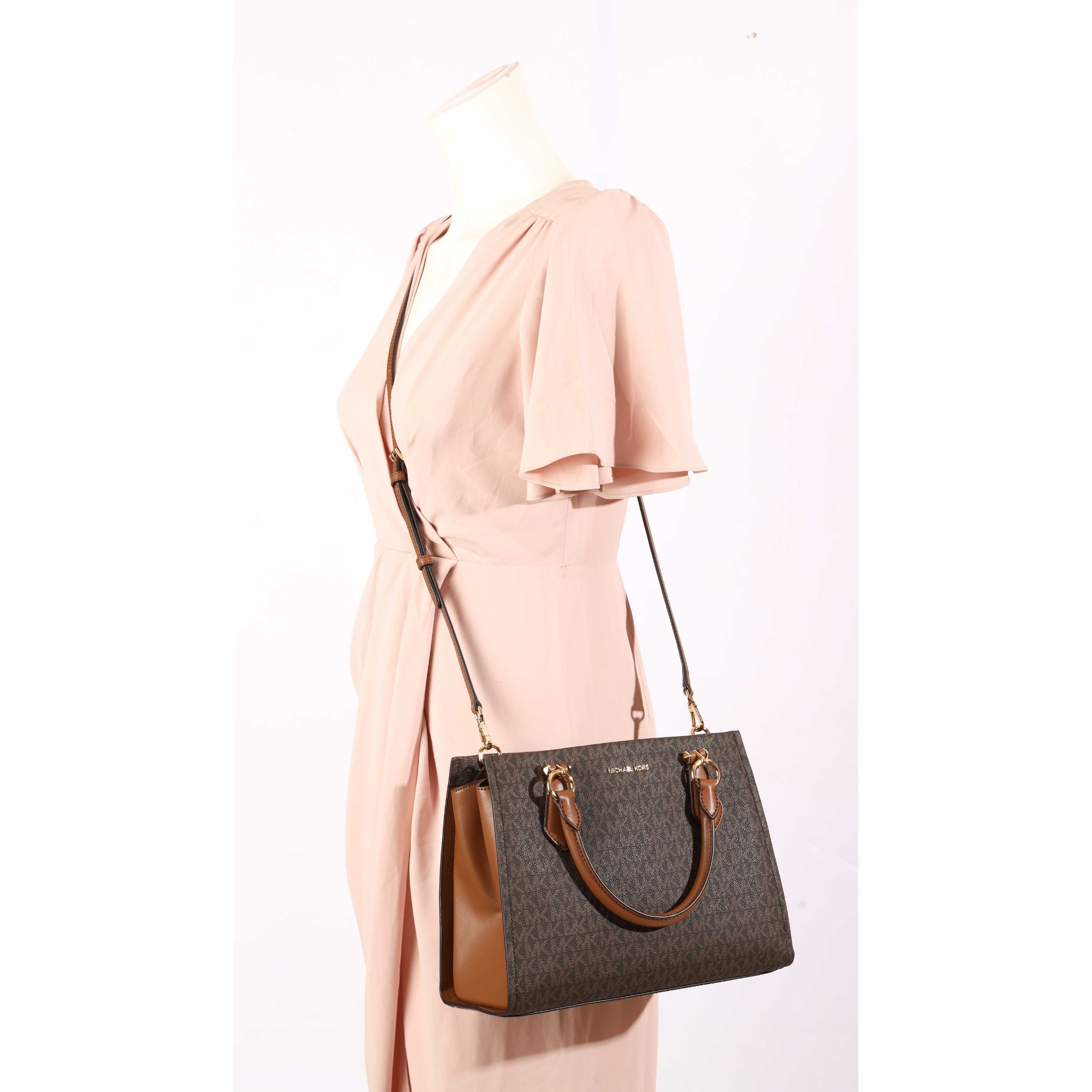 Michael Kors Marilyn Medium Signature Logo Convertible Satchel
