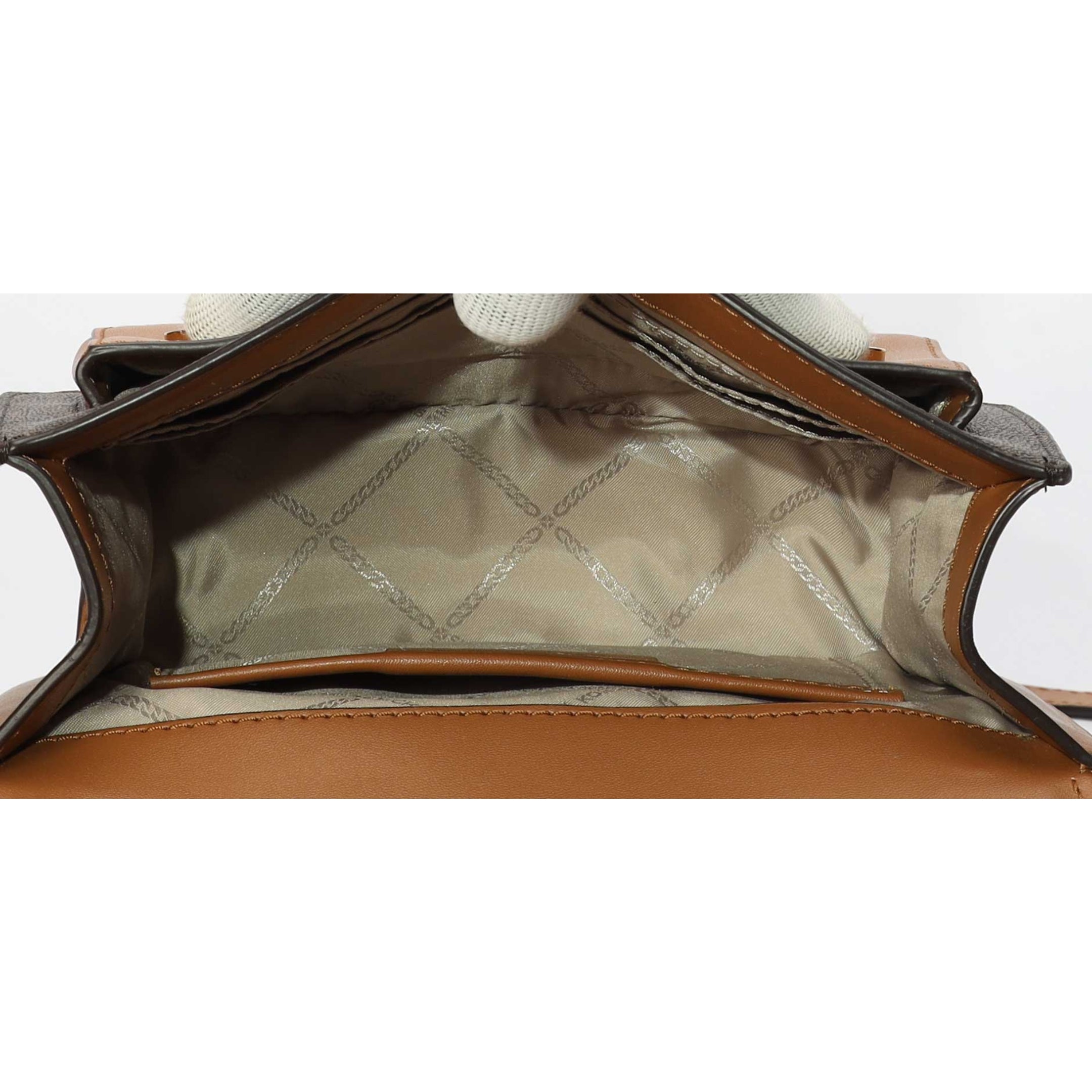 Michael Kors Brown Heather Logo Shoulder Bag