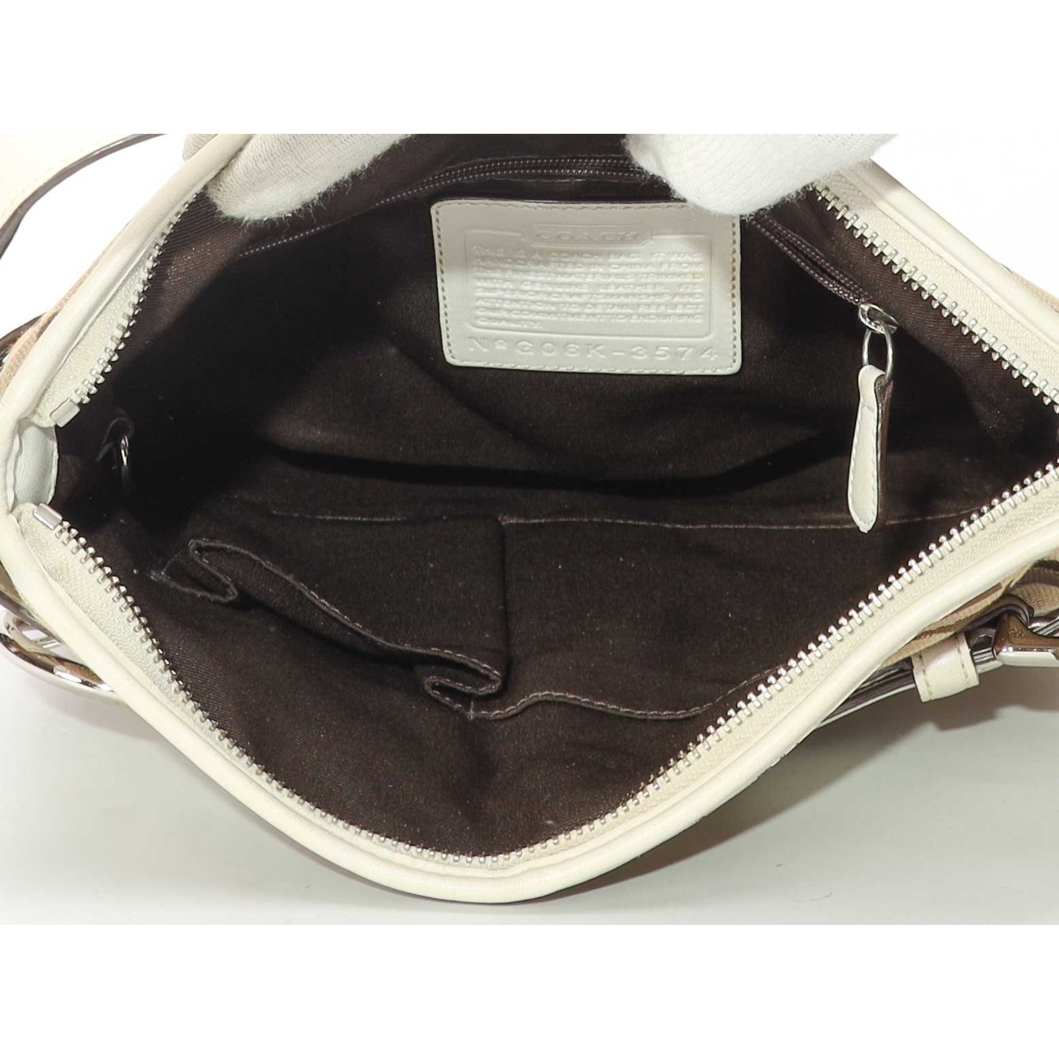 Coach Beige Signature Canvas Crossbody Bag