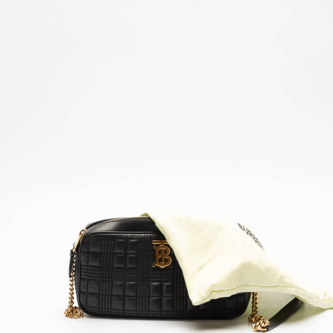 Burberry Quilted Leather Lola Crossbody Bag