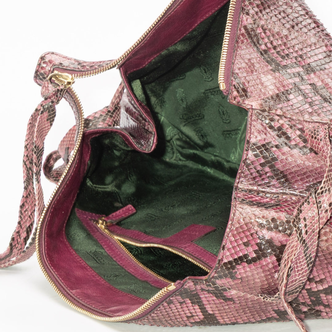 Gucci Brown Python Hysteria Clutch Bag