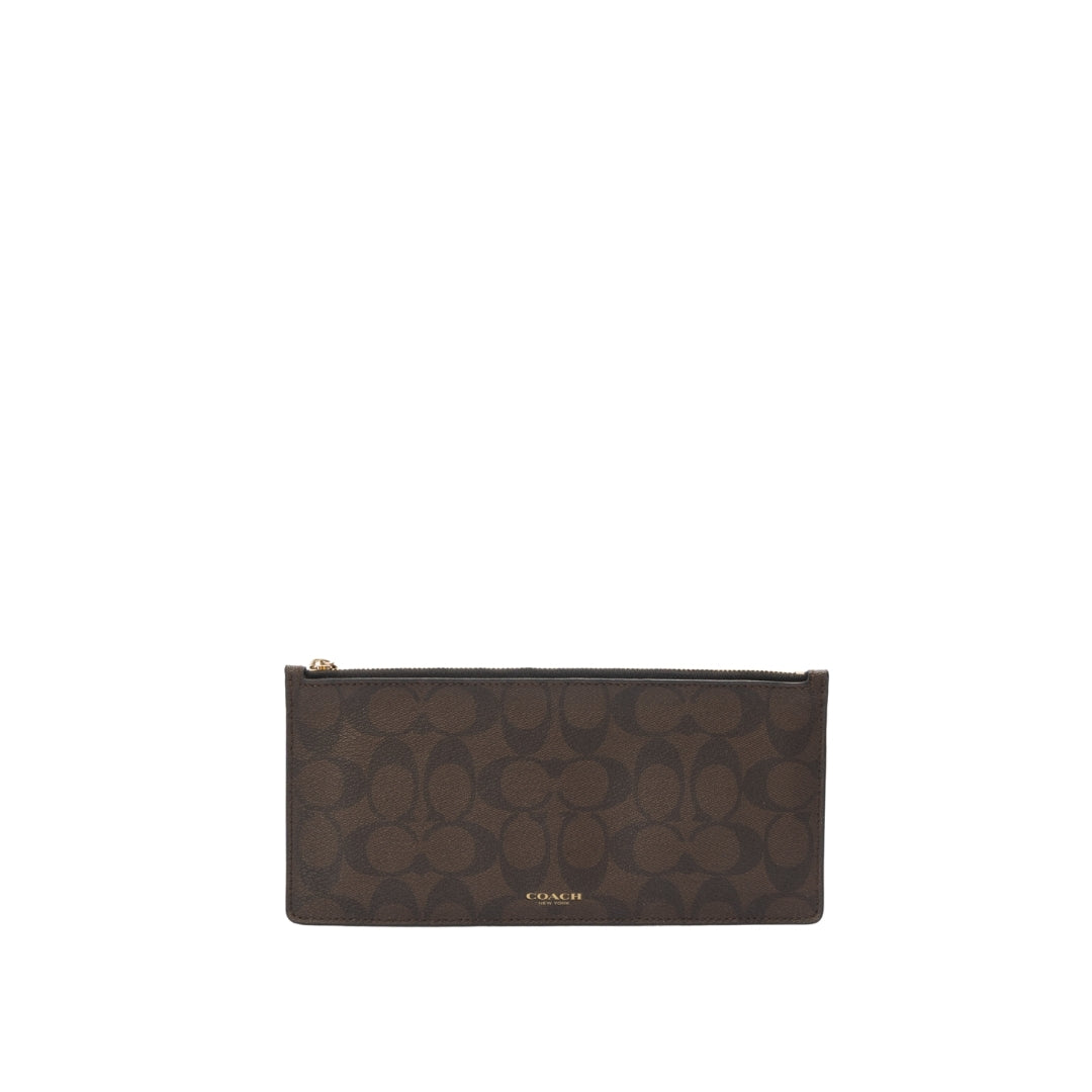 Coach Brown Monogram Clutch