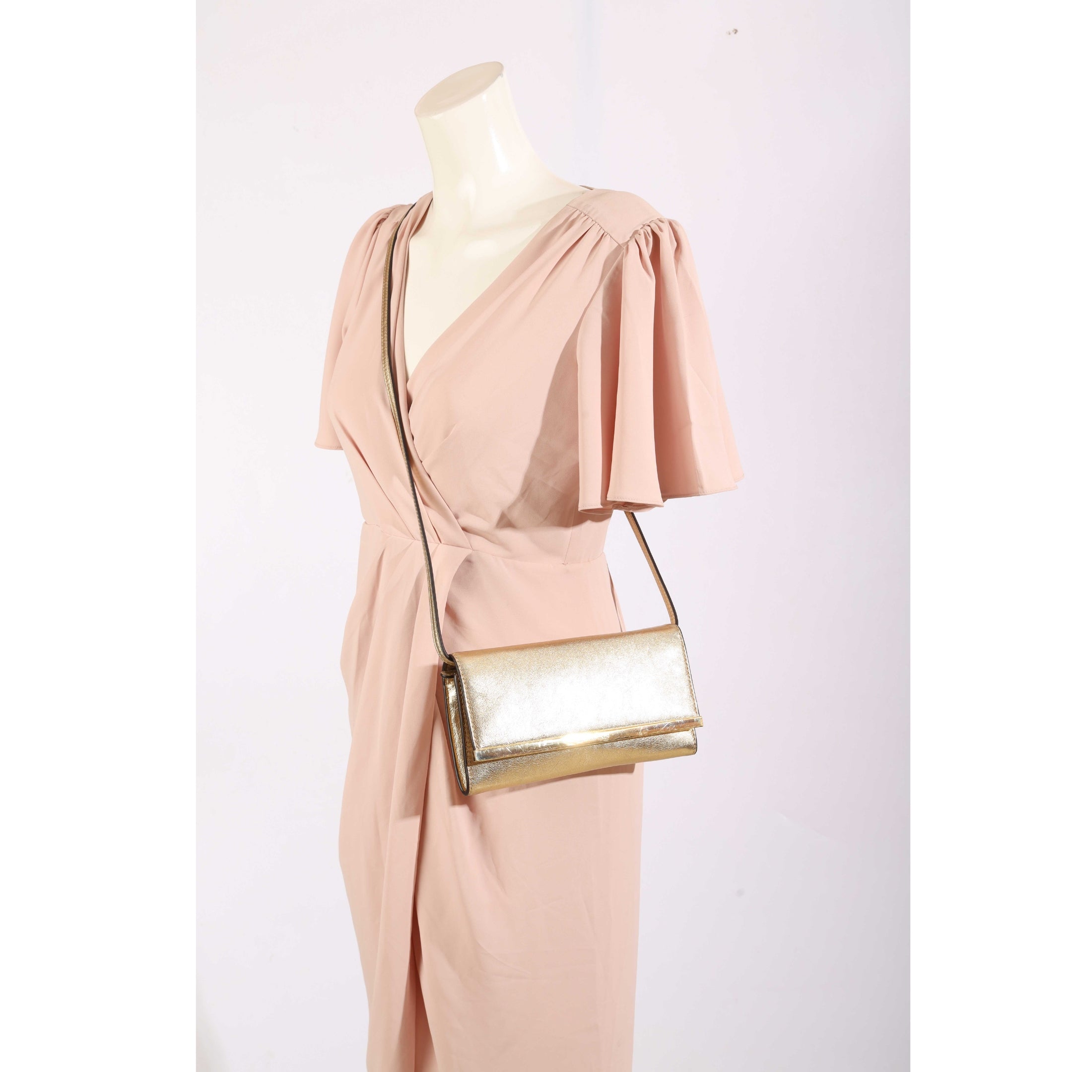 Michael Kors Lana Gold Clutch Bag